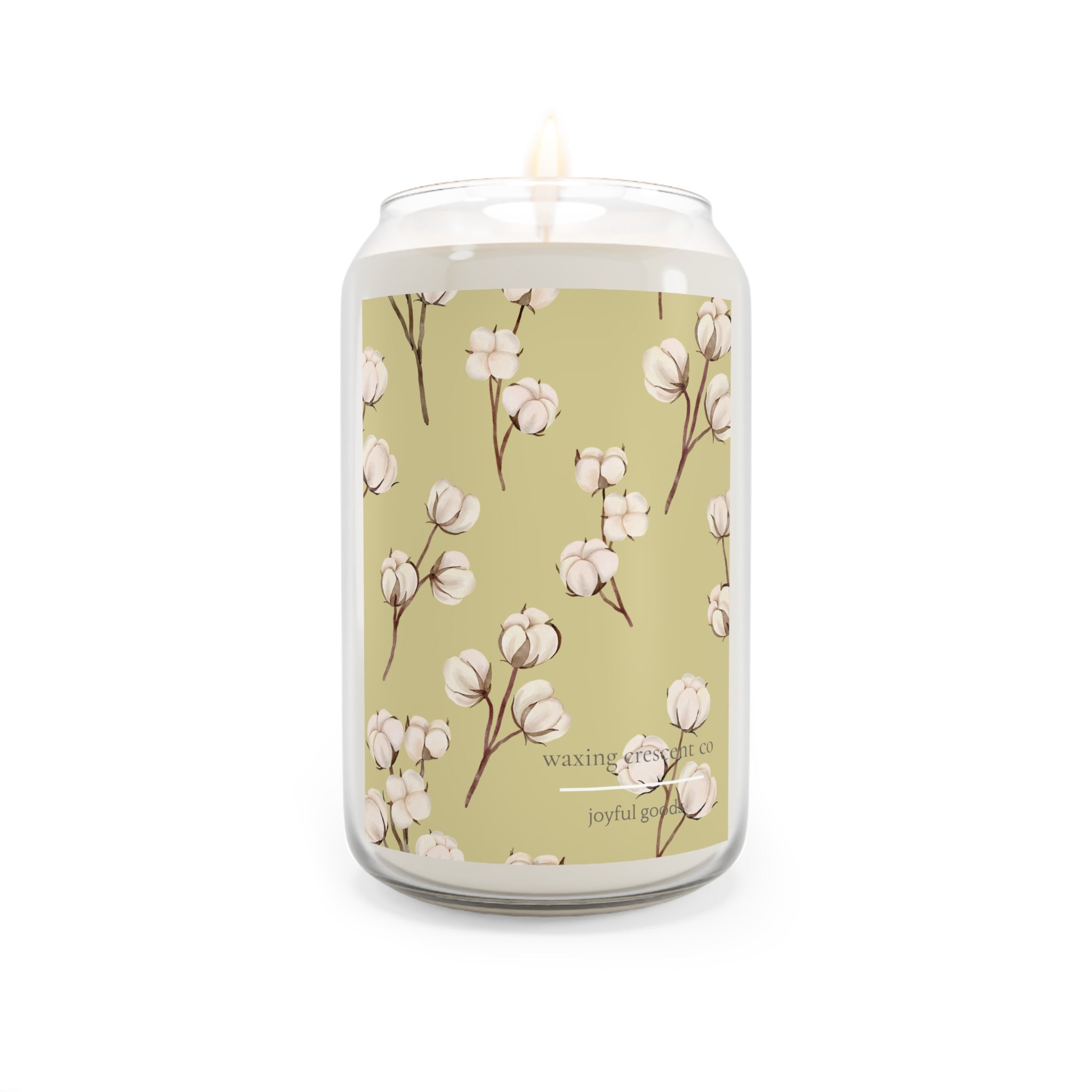 Aromatherapy Jar Candle:  Golden Misty Cotton Morning