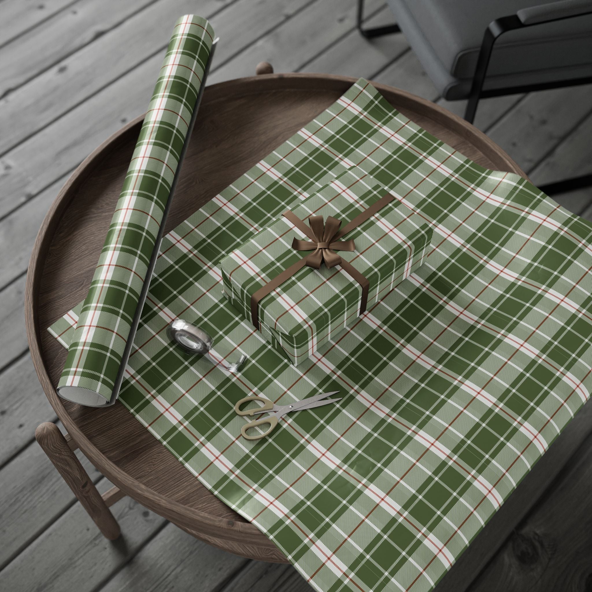 Holiday Gift Wrap:  Nick's Green Plaid Flannel