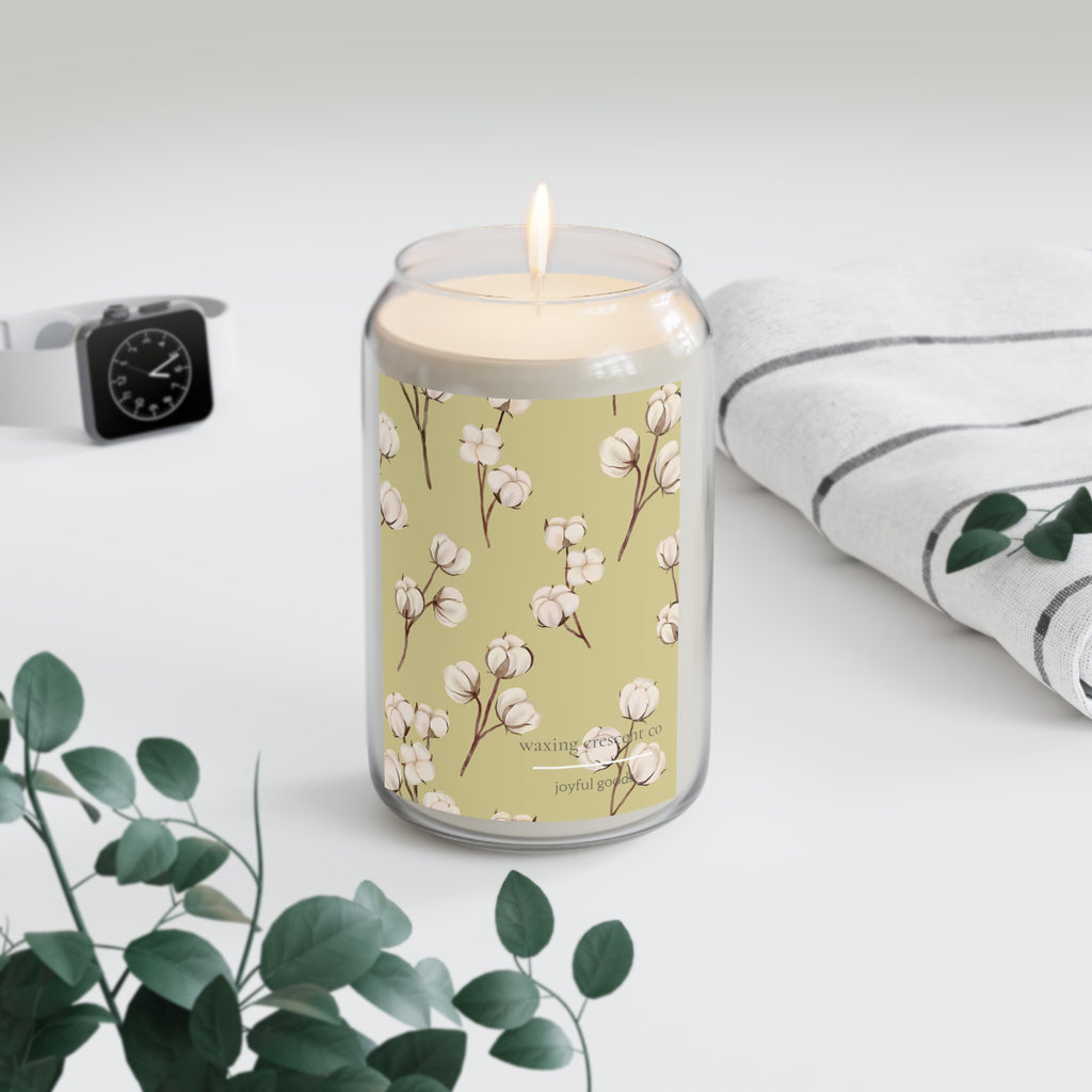Aromatherapy Jar Candle:  Golden Misty Cotton Morning
