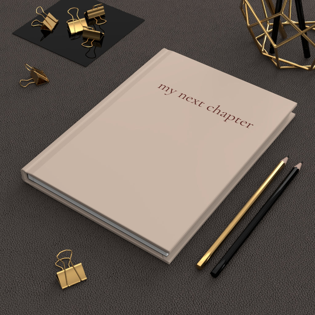 Hardcover Journal - my next chapter [champagne pink]