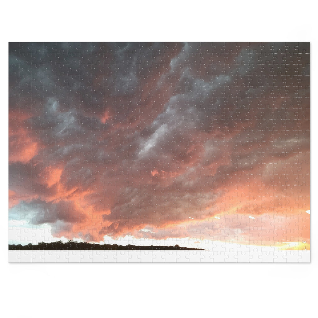 Jigsaw Puzzle with Tin:  Clouds are Coming