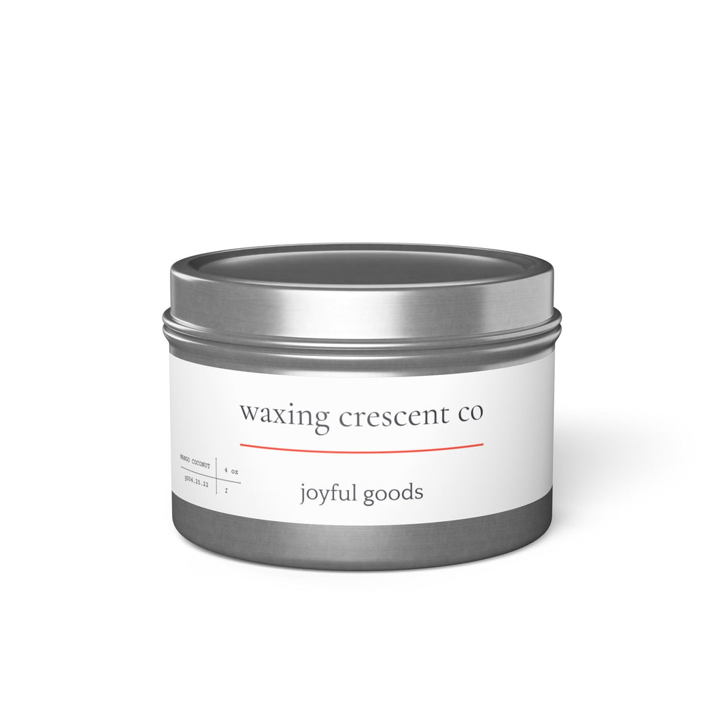 4oz Scented Tin Candle [mango coconut]