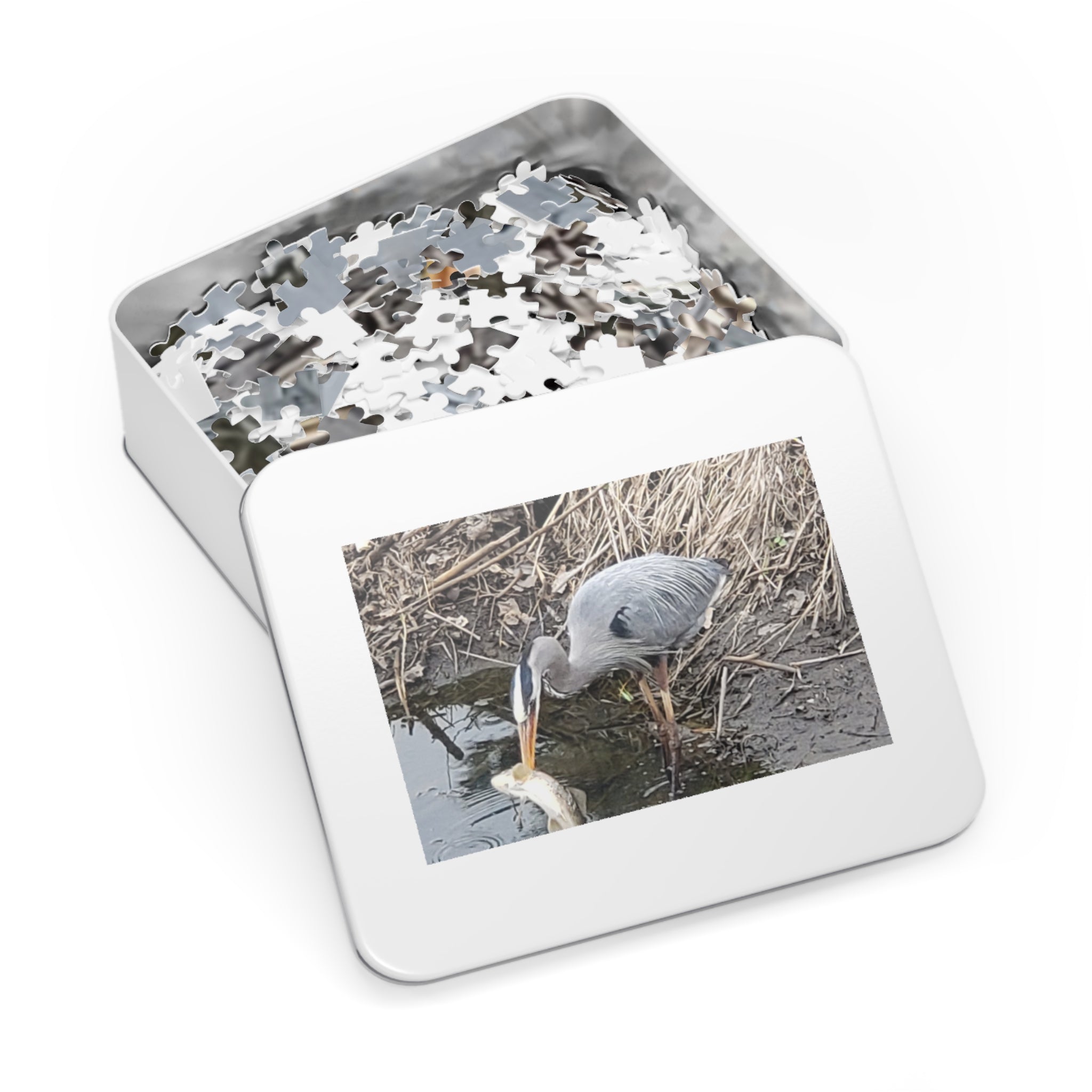 Jigsaw Puzzle with Tin:  Caught One