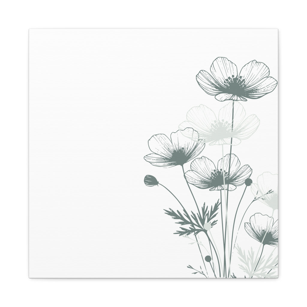20"x20" matte canvas [calm simple blooms]