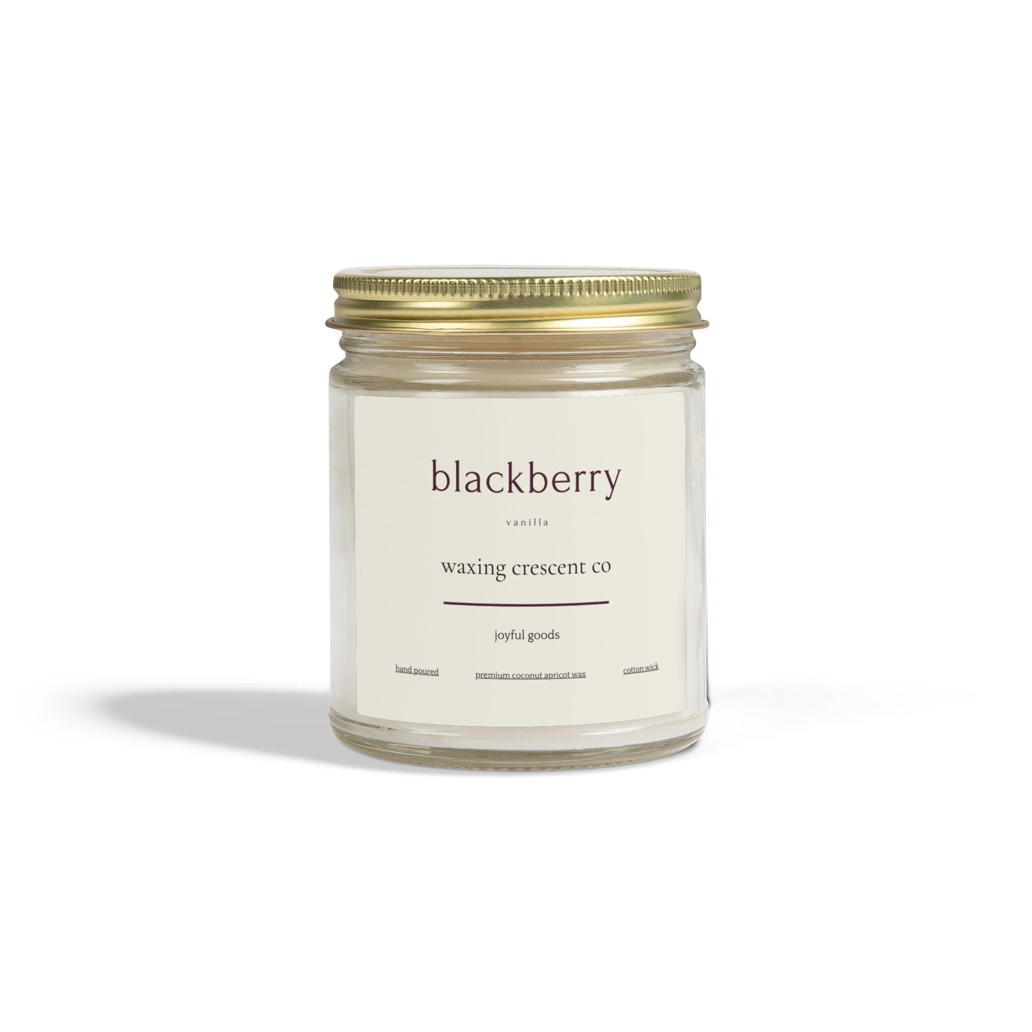 Premium Jarred Candle:  Blackberry Vanilla Scented