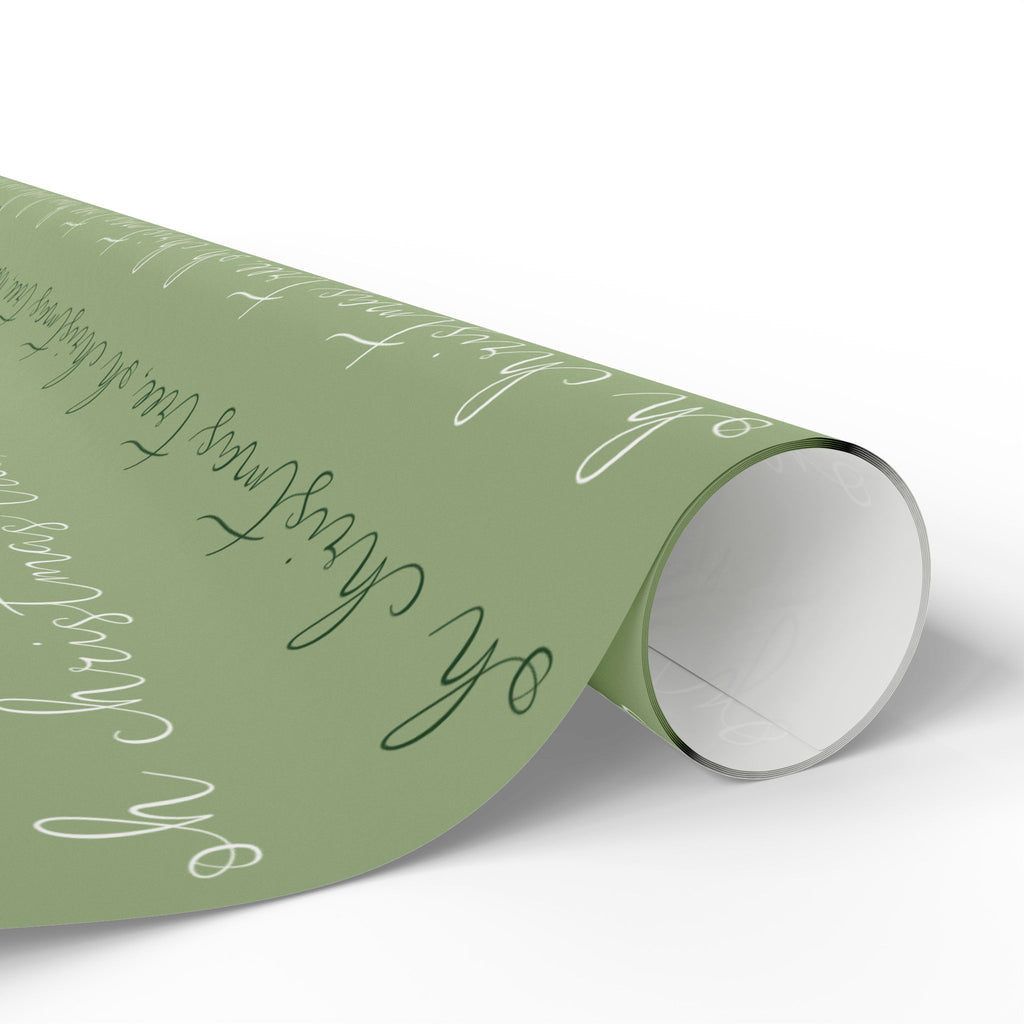 Holiday Gift Wrap:  Oh Christmas Tree Green