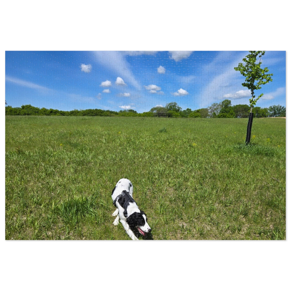 Jigsaw Puzzle with Tin:  Racing the Clouds