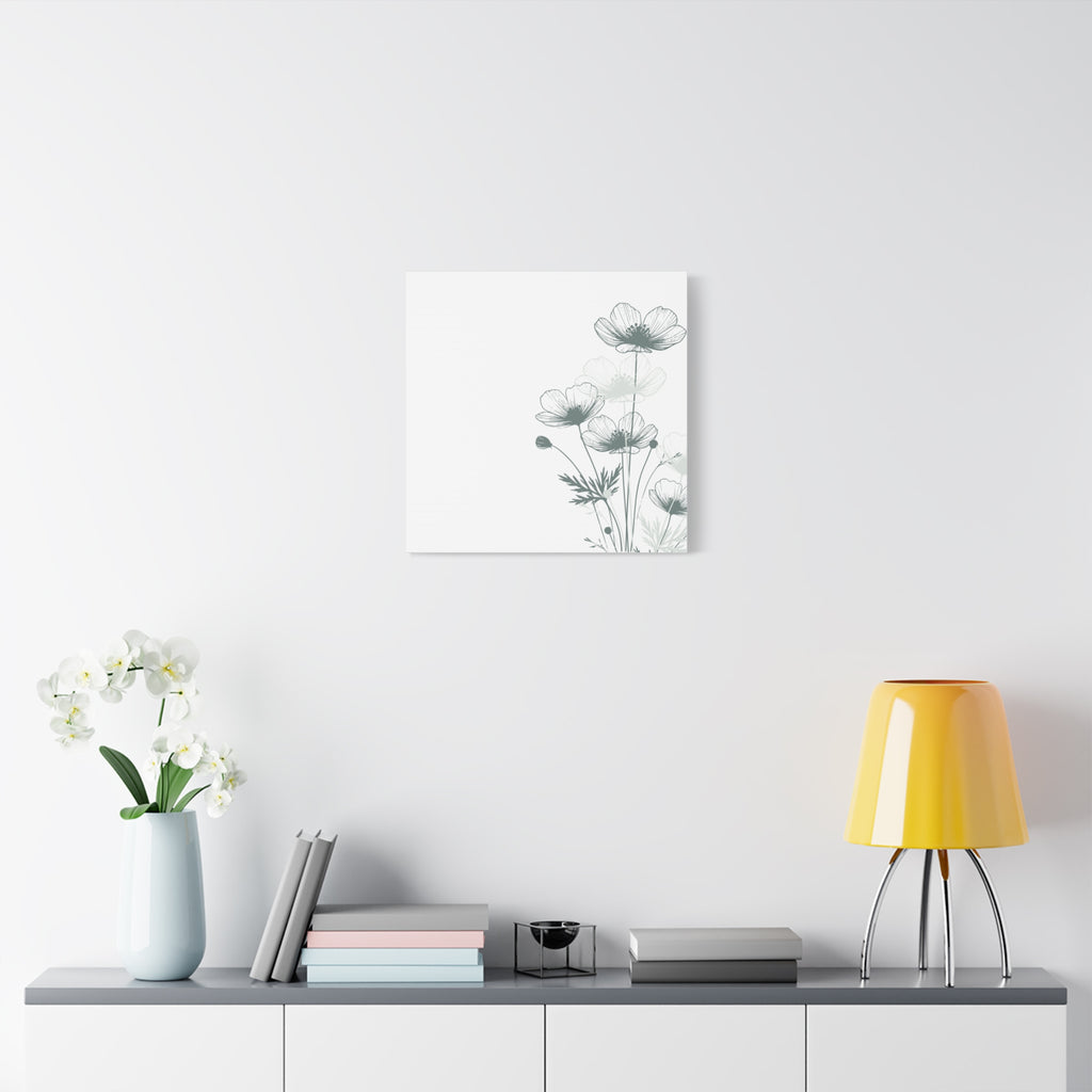 20"x20" matte canvas [calm simple blooms]