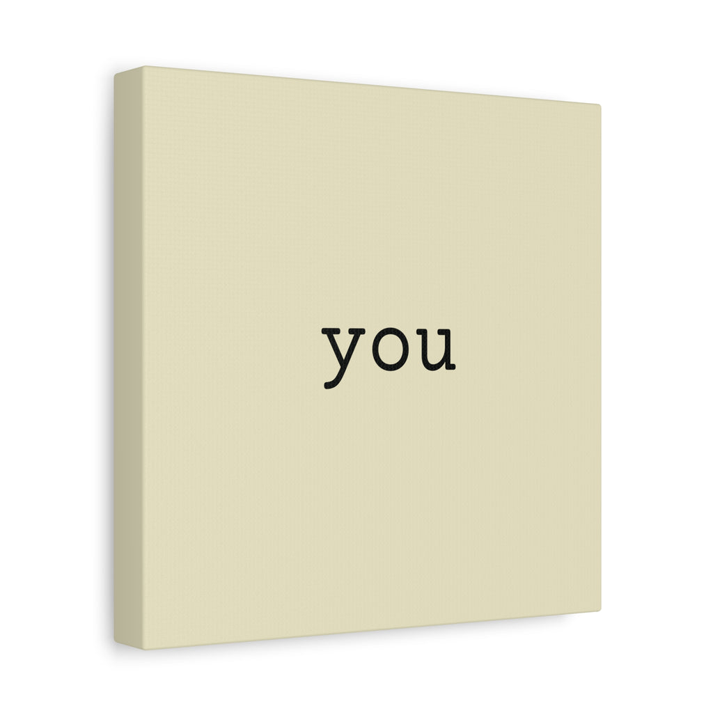 10"x10" matte canvas wall art [minimalist "you"]