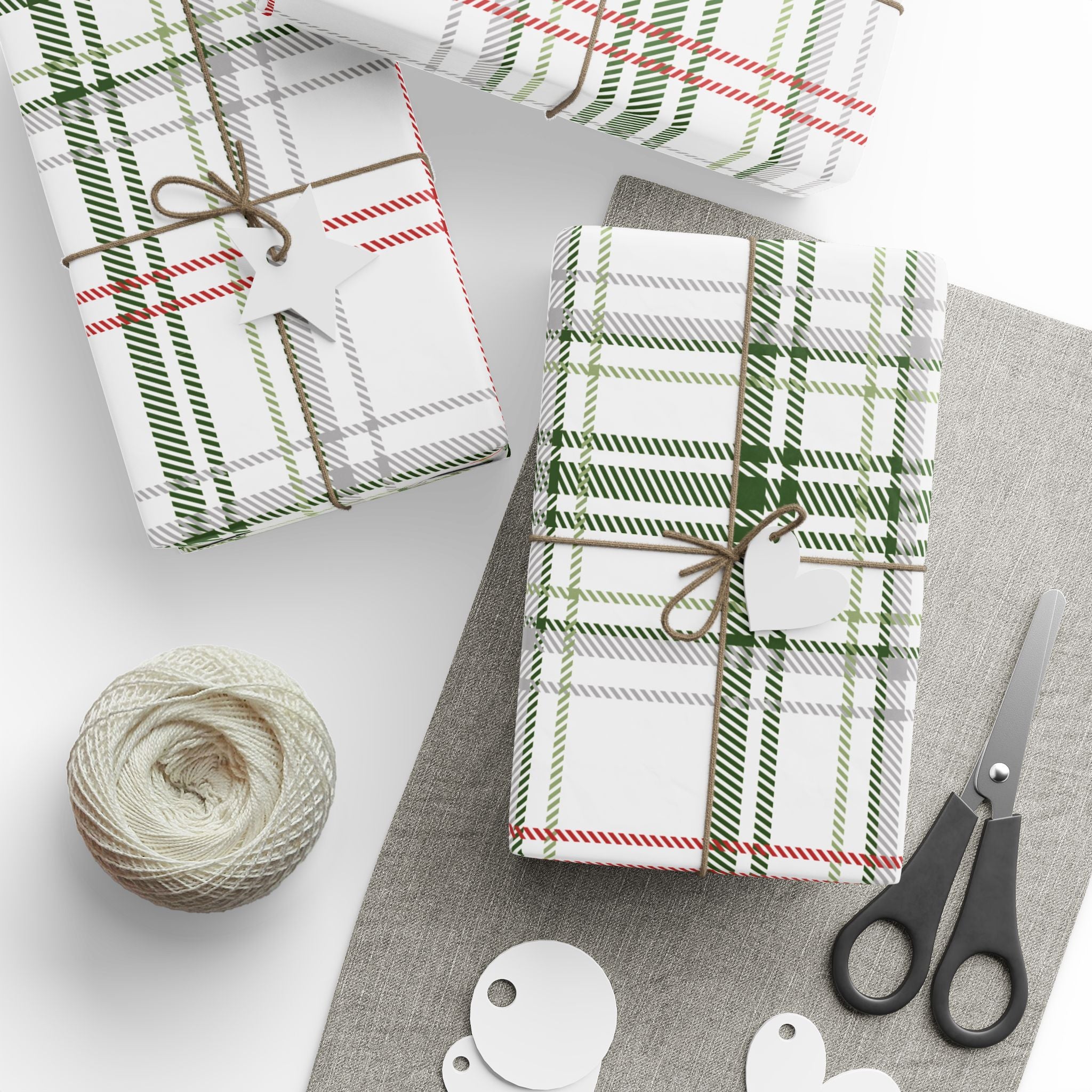 Holiday Gift Wrap: Holly Plaid