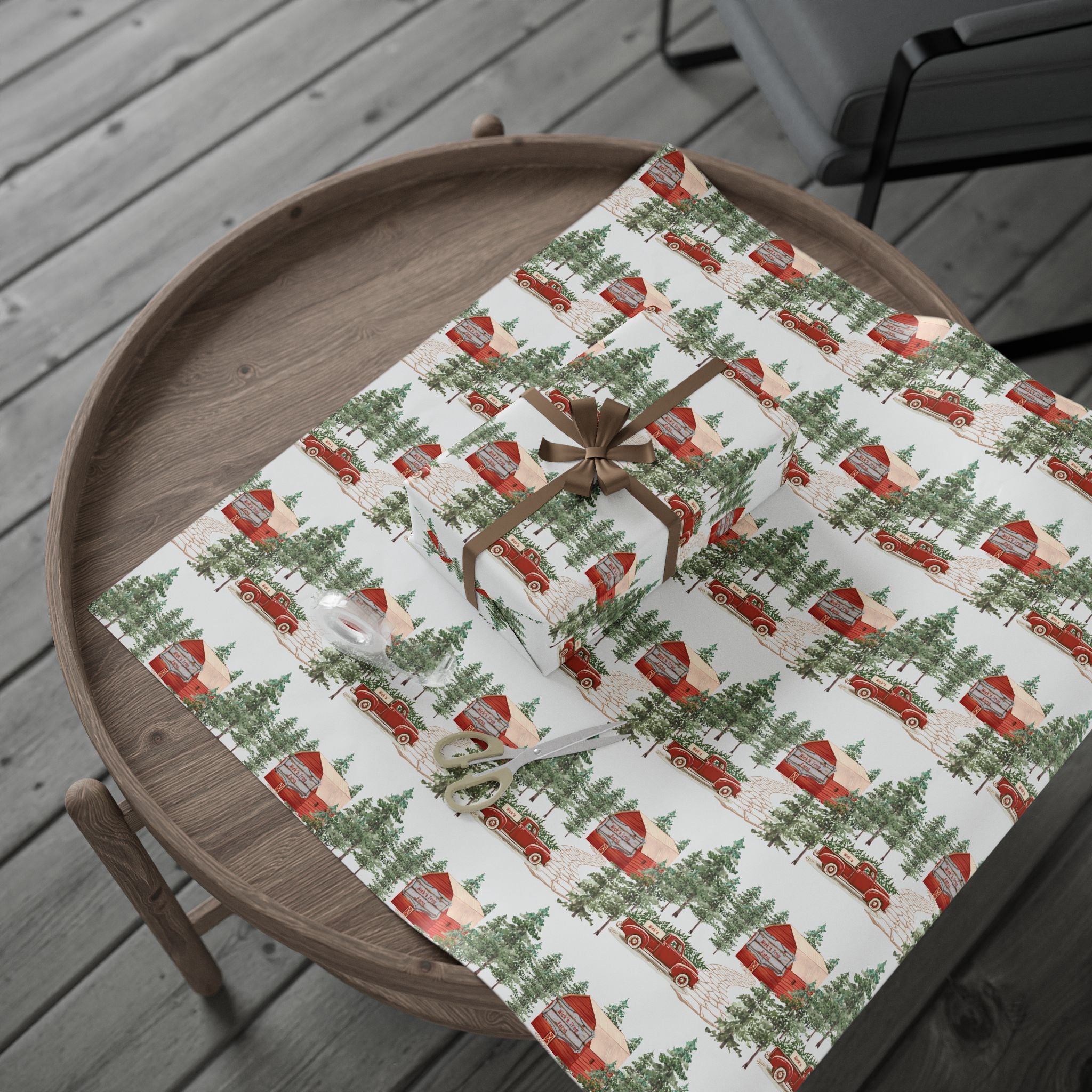 Holiday Gift Wrap:  Nick's Tree Farm Print