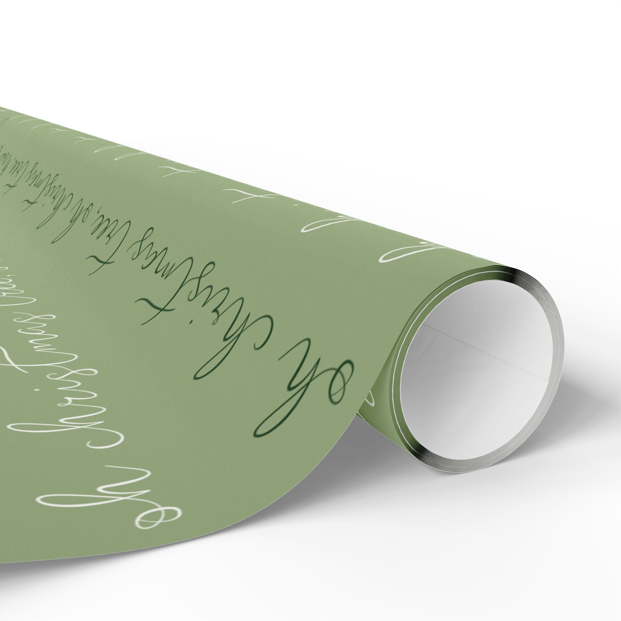Holiday Gift Wrap:  Oh Christmas Tree Green