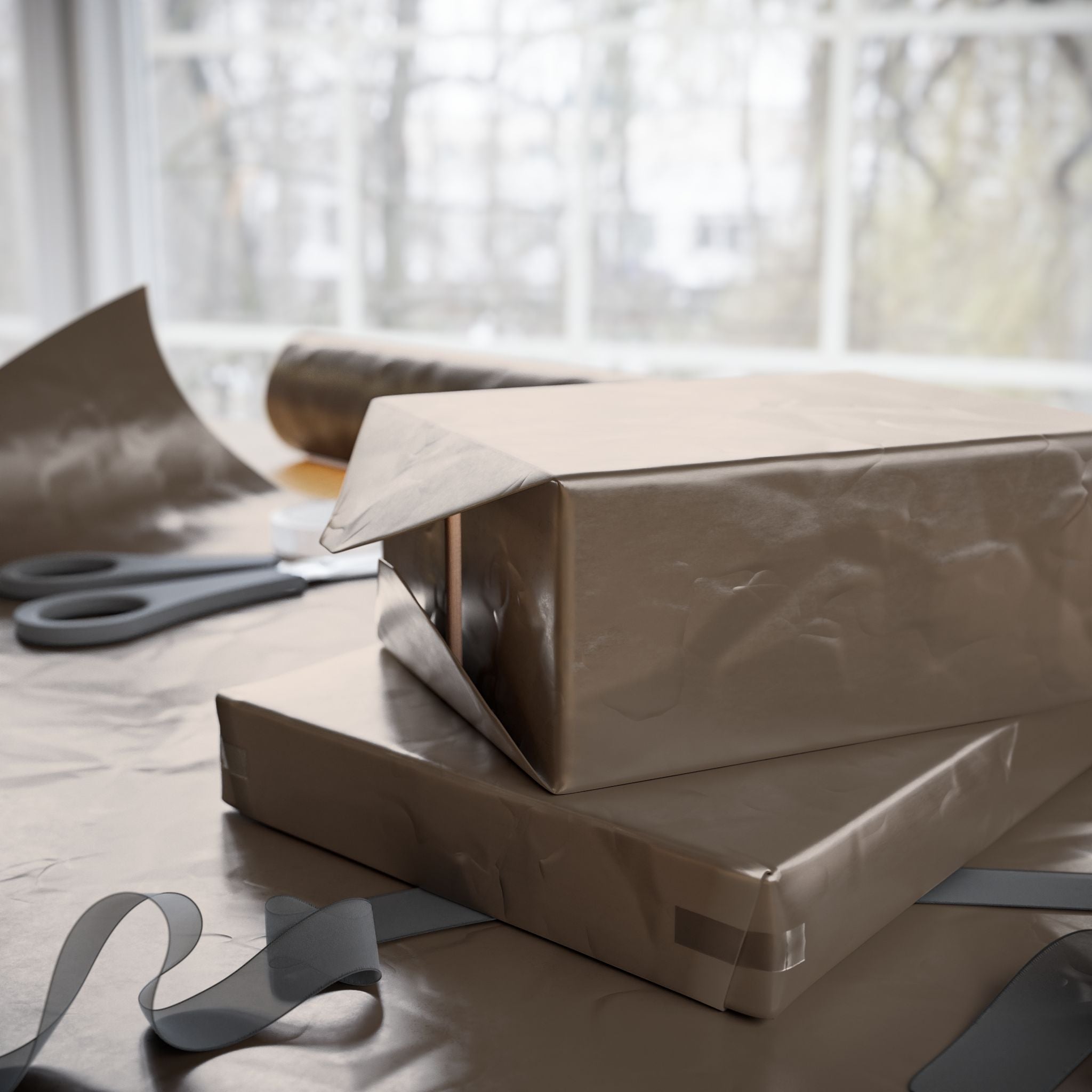All Occasion Gift Wrap:  Solid Mocha