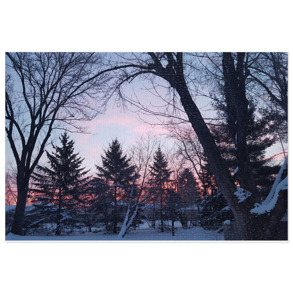Jigsaw Puzzle with Tin:  Frosty Morning