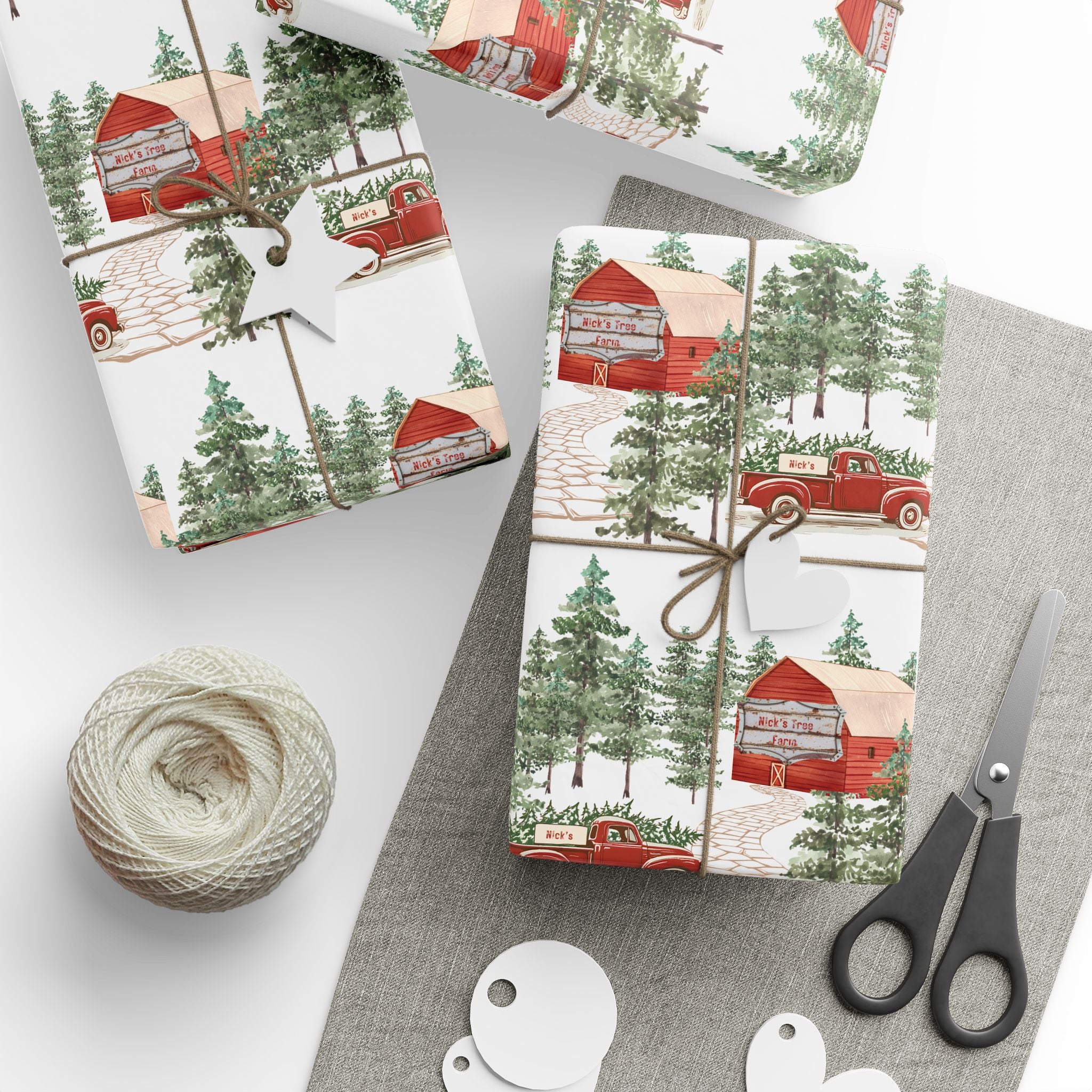 Holiday Gift Wrap:  Nick's Tree Farm Print