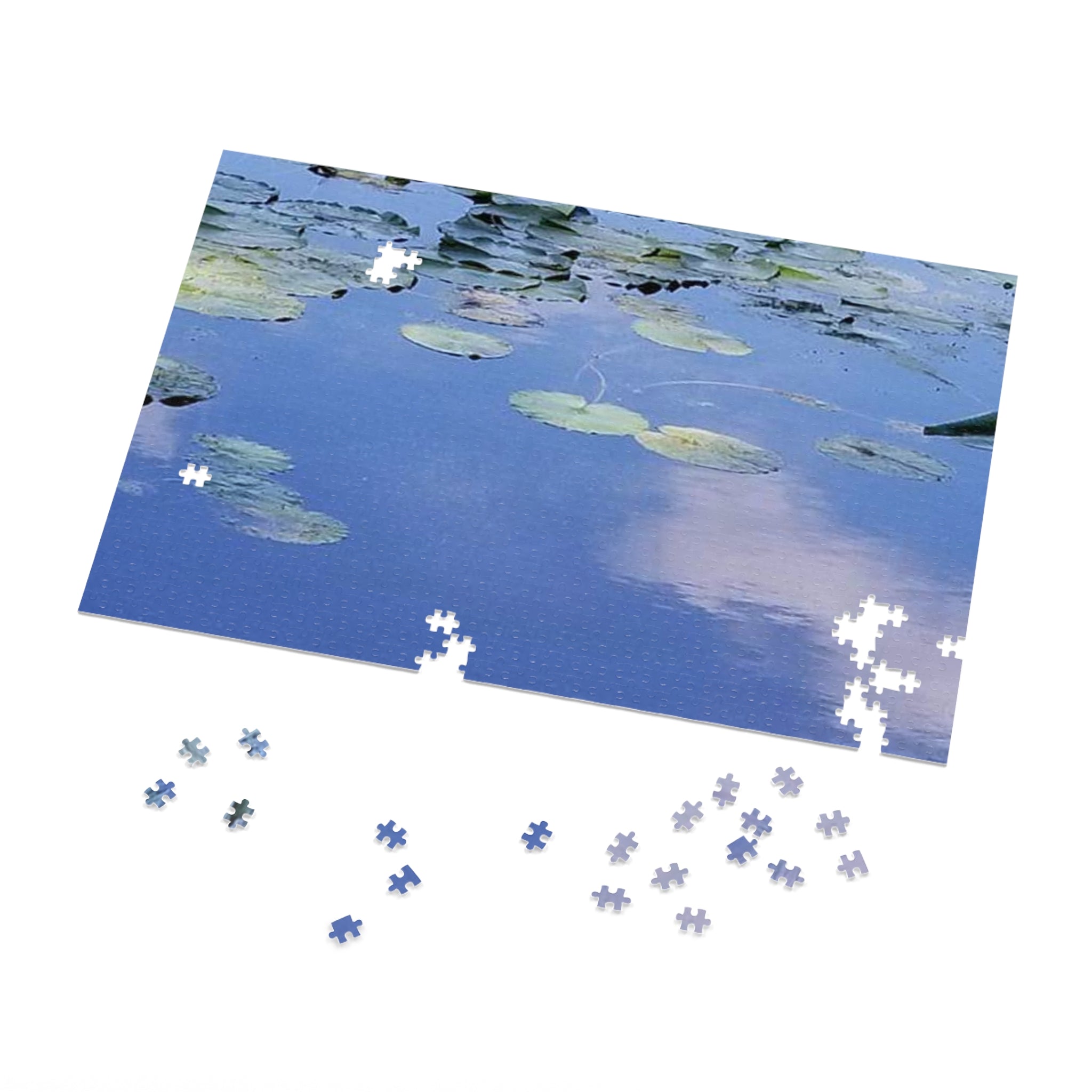 Jigsaw Puzzle with Tin:  Reflecting on Lily