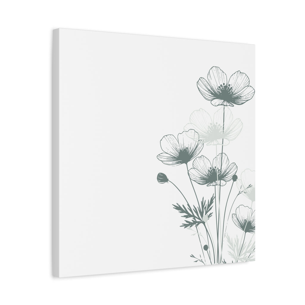 20"x20" matte canvas [calm simple blooms]