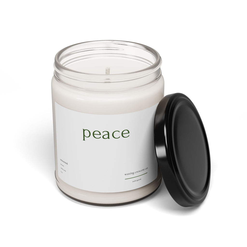 Holiday 'Peace' Soy Jar Candle:  Unscented