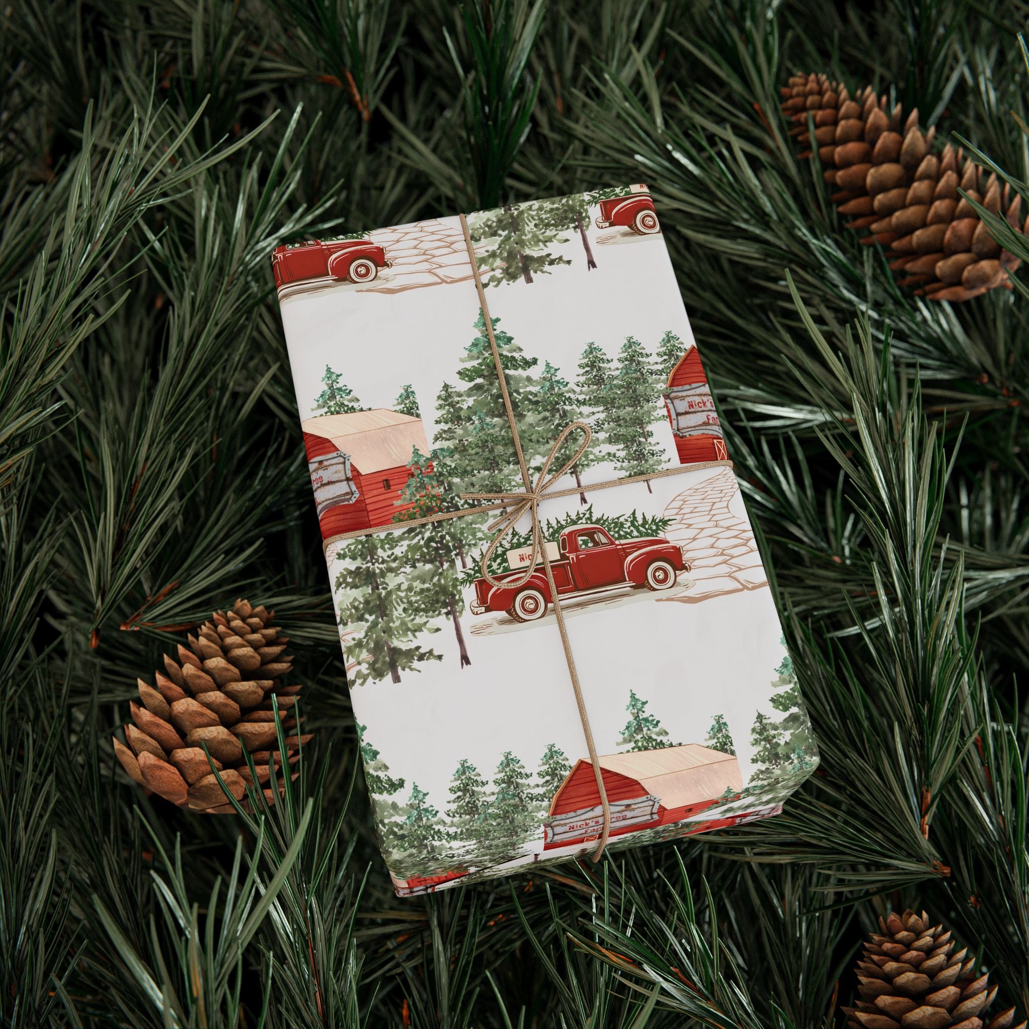 Holiday Gift Wrap:  Nick's Tree Farm Print