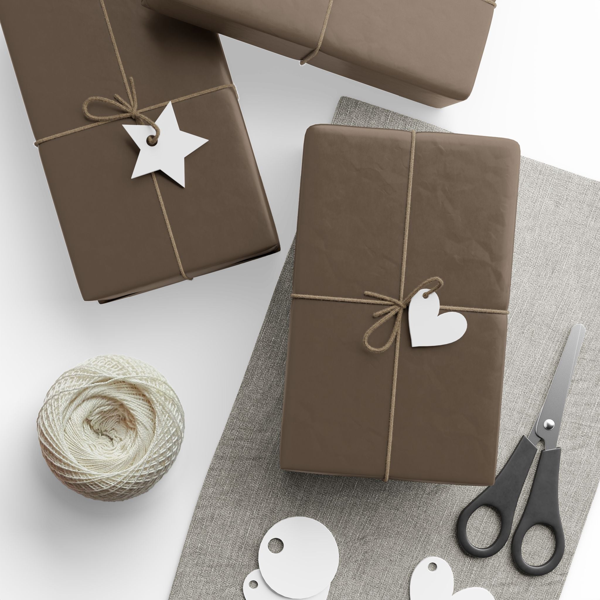 Holiday Gift Wrap:  Angels On High Solid Mocha