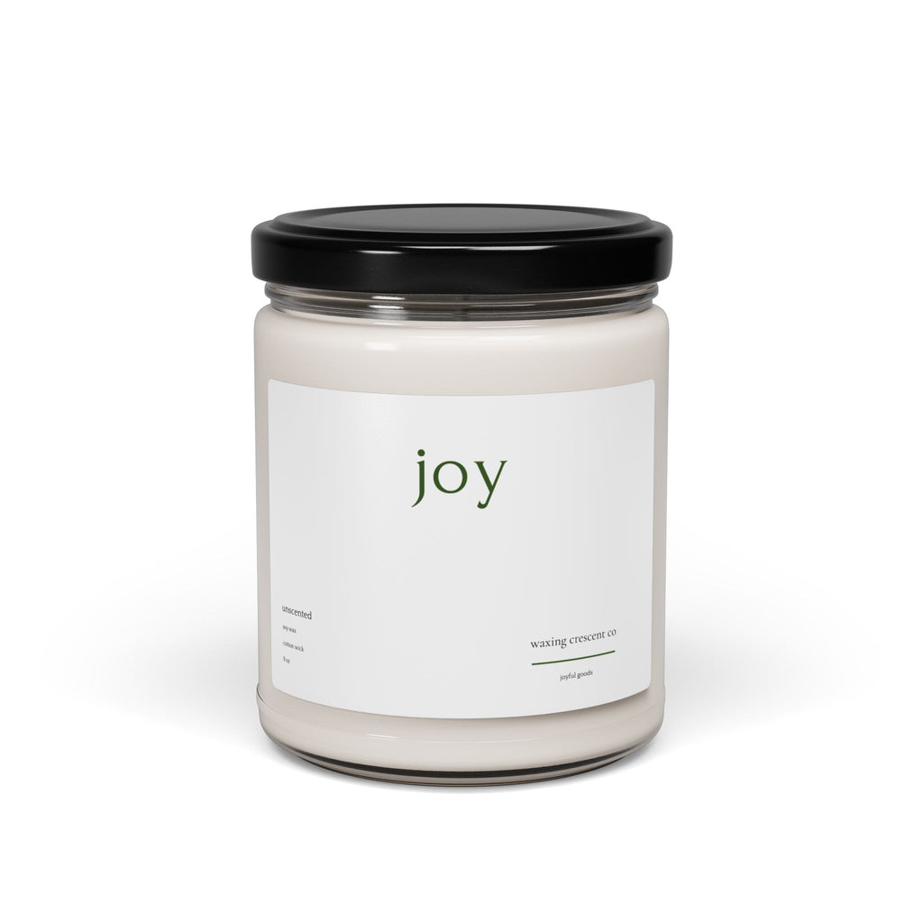 Holiday 'Joy' Soy Jar Candle:  Unscented