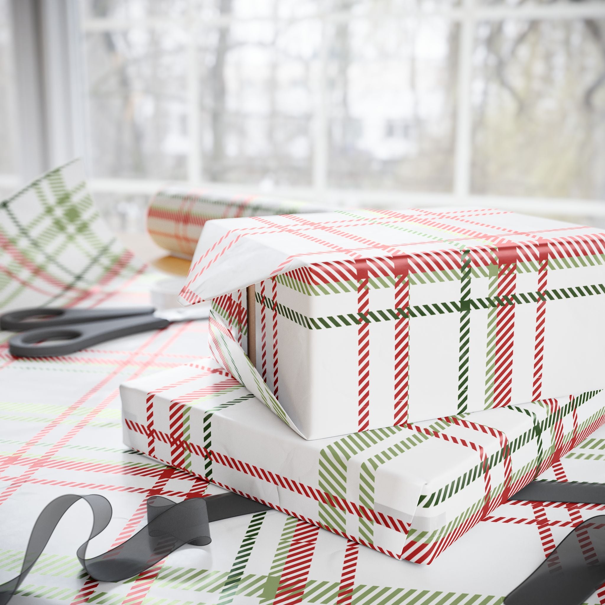 Holiday Gift Wrap:  Jolly Plaid