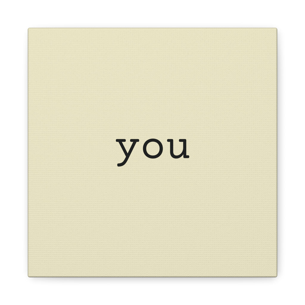 10"x10" matte canvas wall art [minimalist "you"]