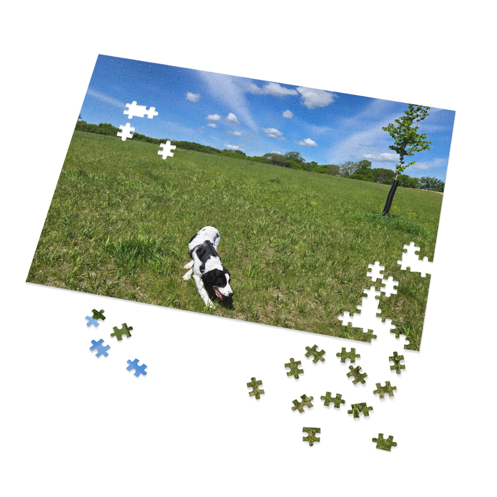 Jigsaw Puzzle with Tin:  Racing the Clouds