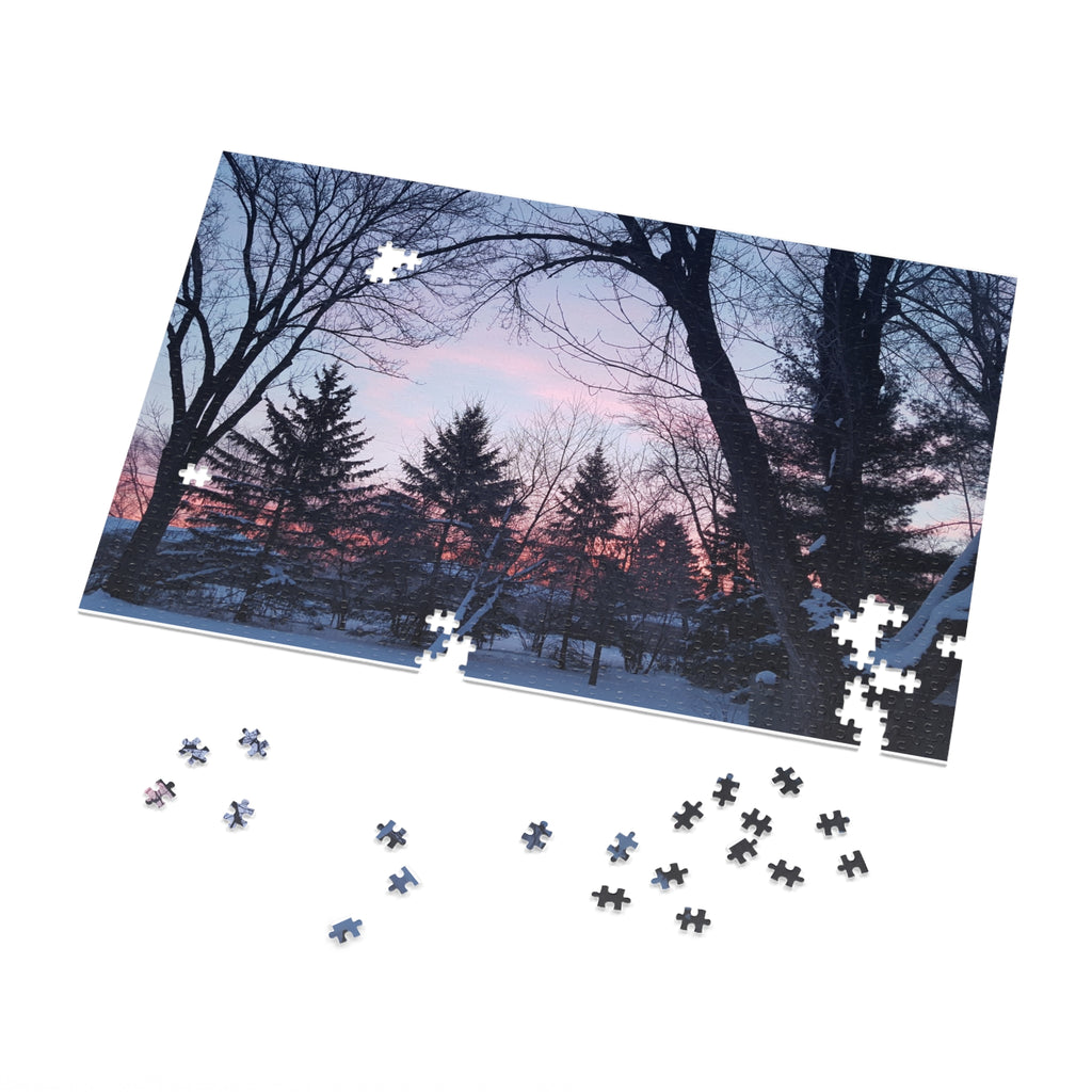 Jigsaw Puzzle with Tin:  Frosty Morning