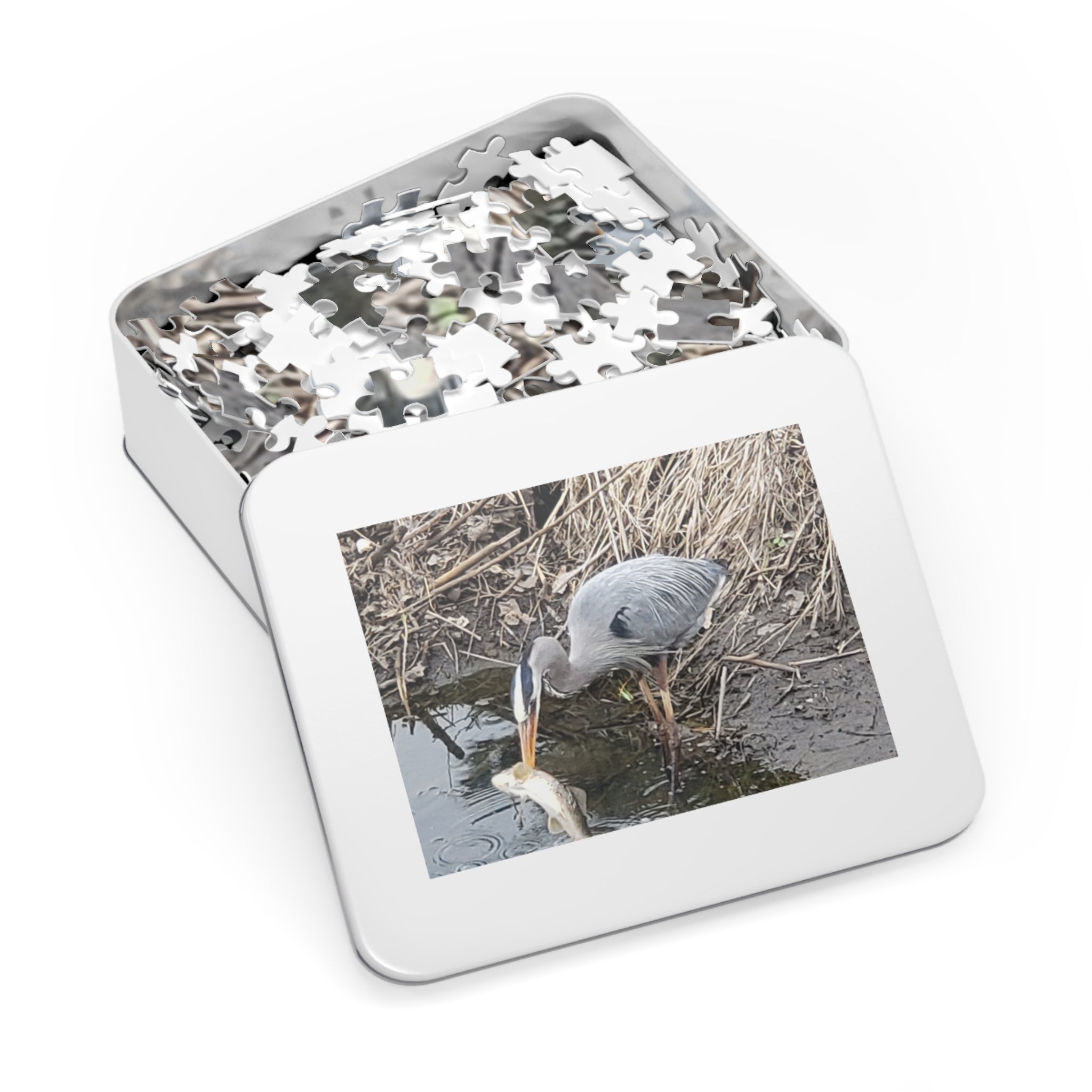 Jigsaw Puzzle with Tin:  Caught One