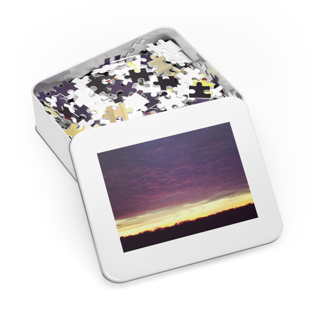 Jigsaw Puzzle with Tin:  Marching Forward