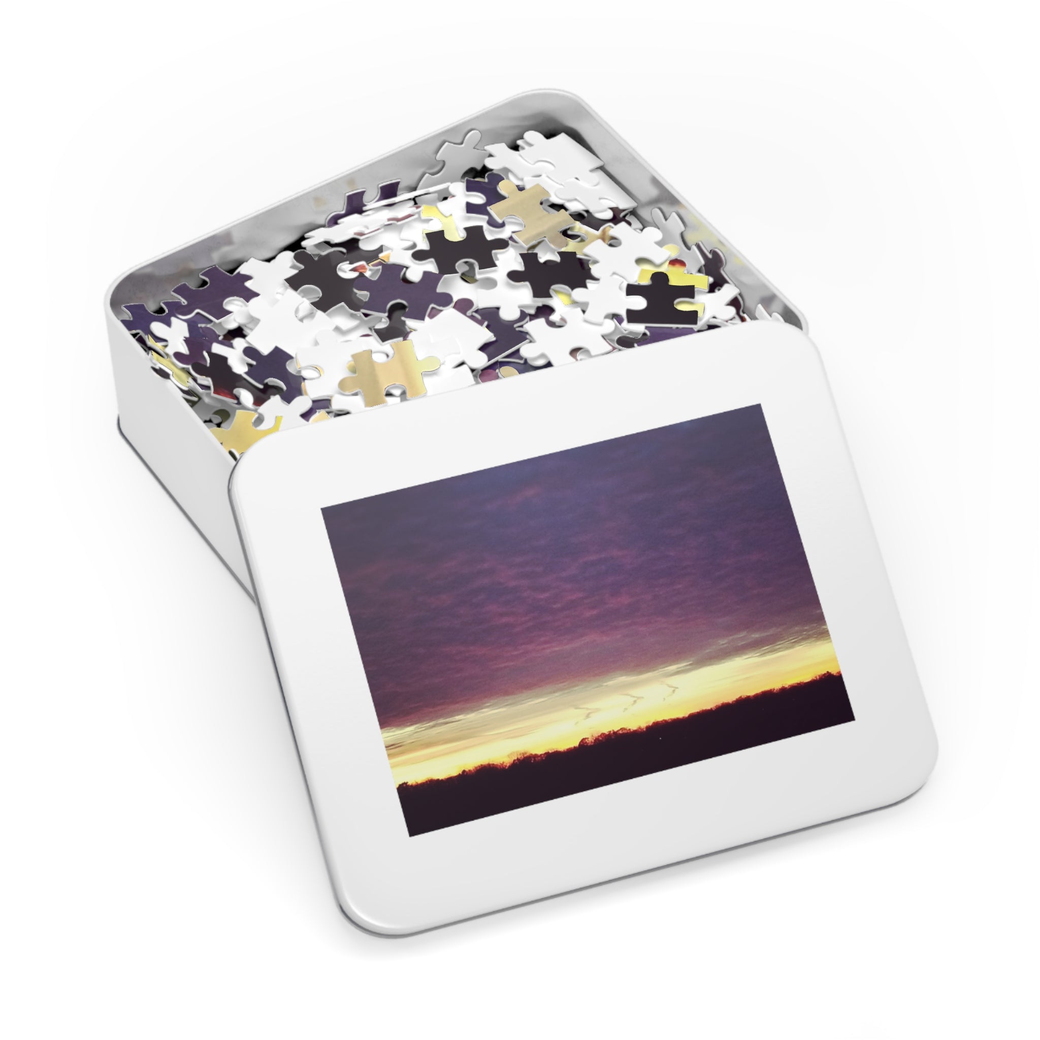 Jigsaw Puzzle with Tin:  Marching Forward