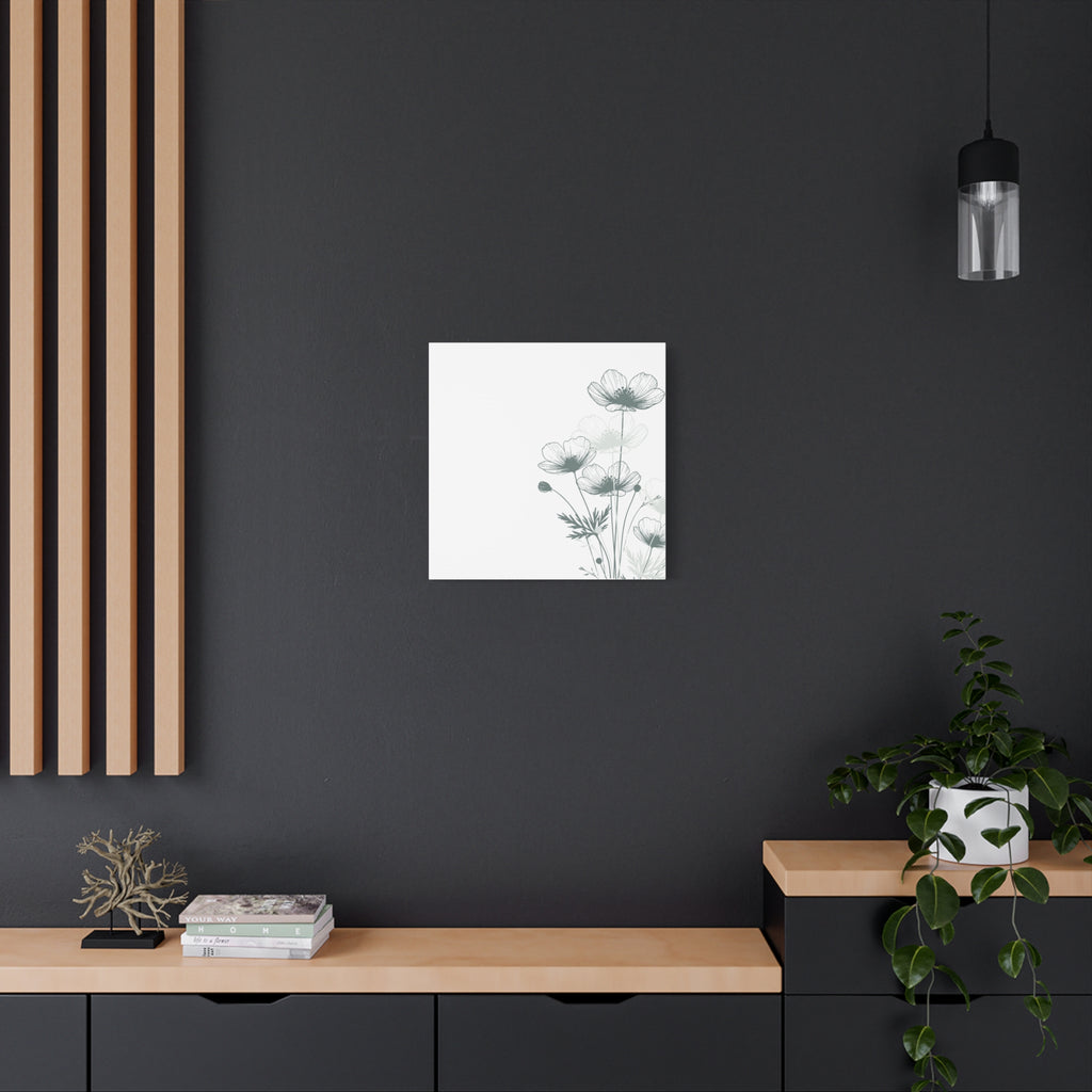 20"x20" matte canvas [calm simple blooms]