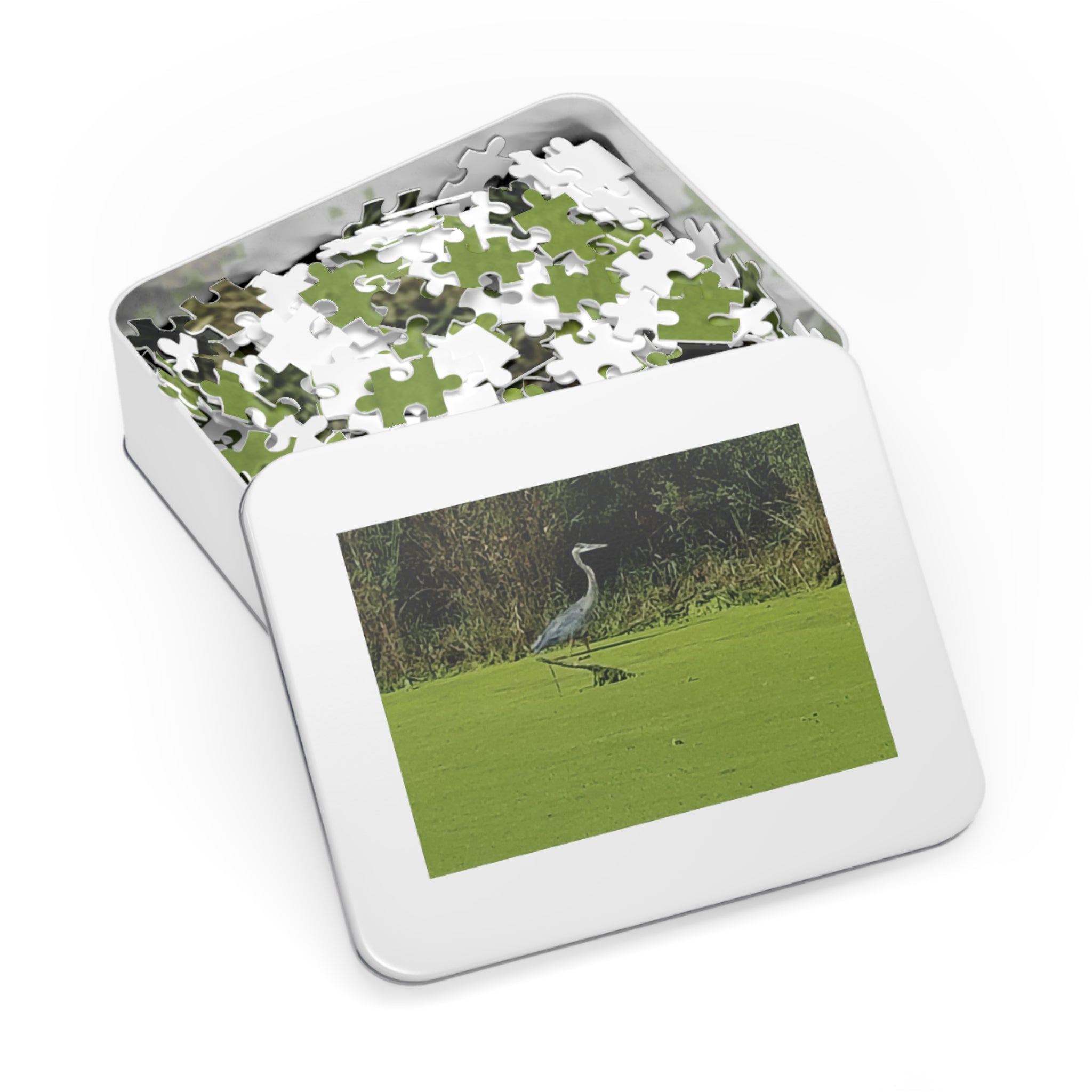 Jigsaw Puzzle with Tin:  Tip Toeing for Fish