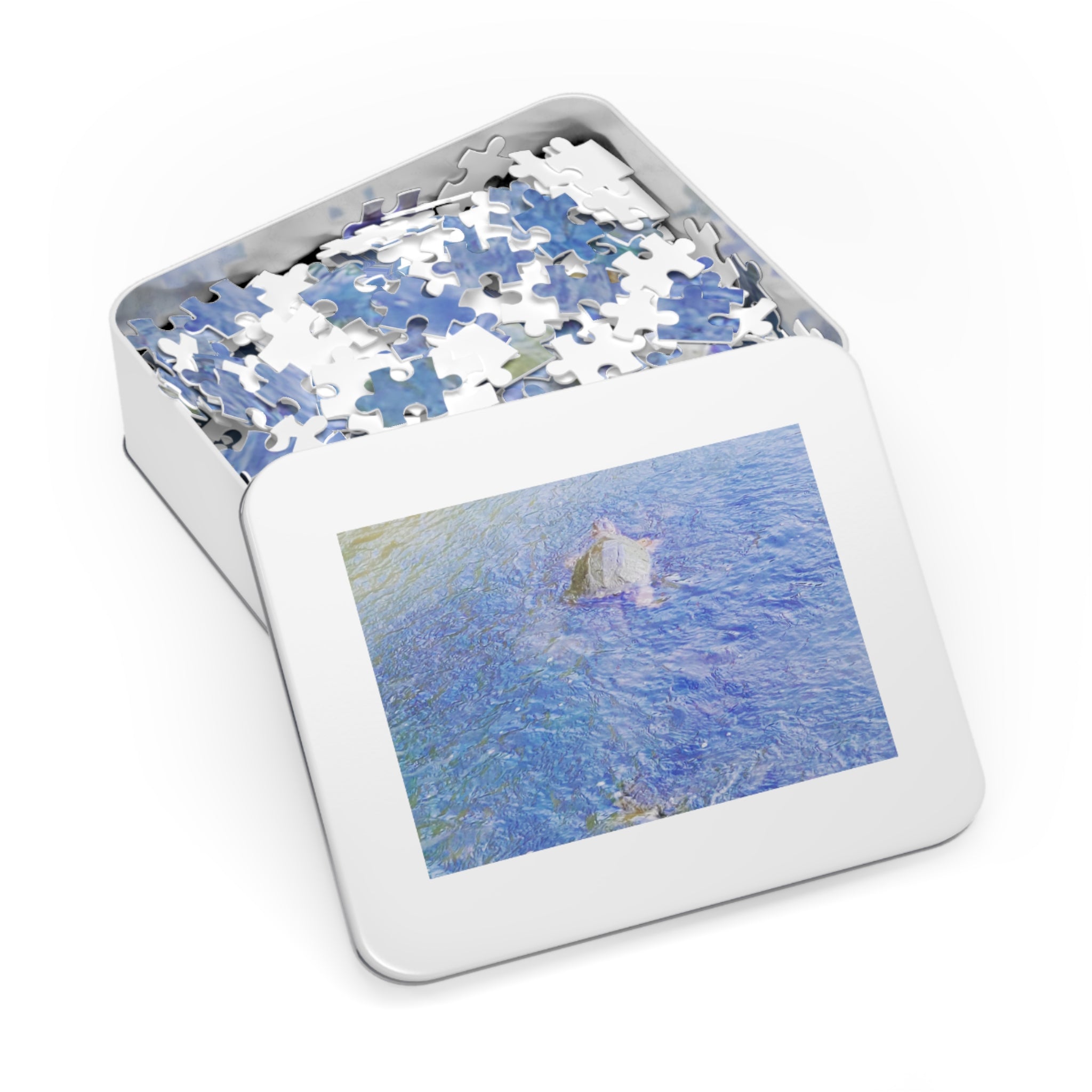 Jigsaw Puzzle with Tin:  Slow Swim