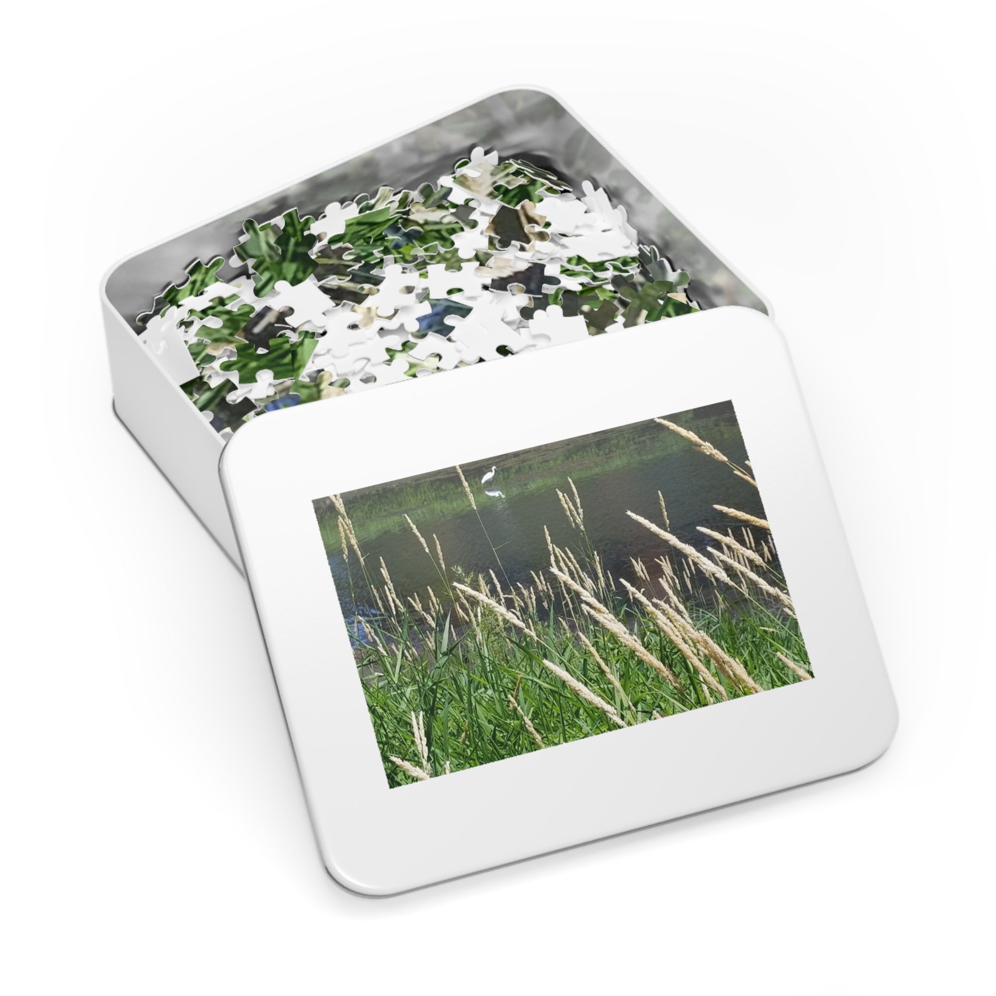 Jigsaw Puzzle with Tin:  Whistle through the Grasses