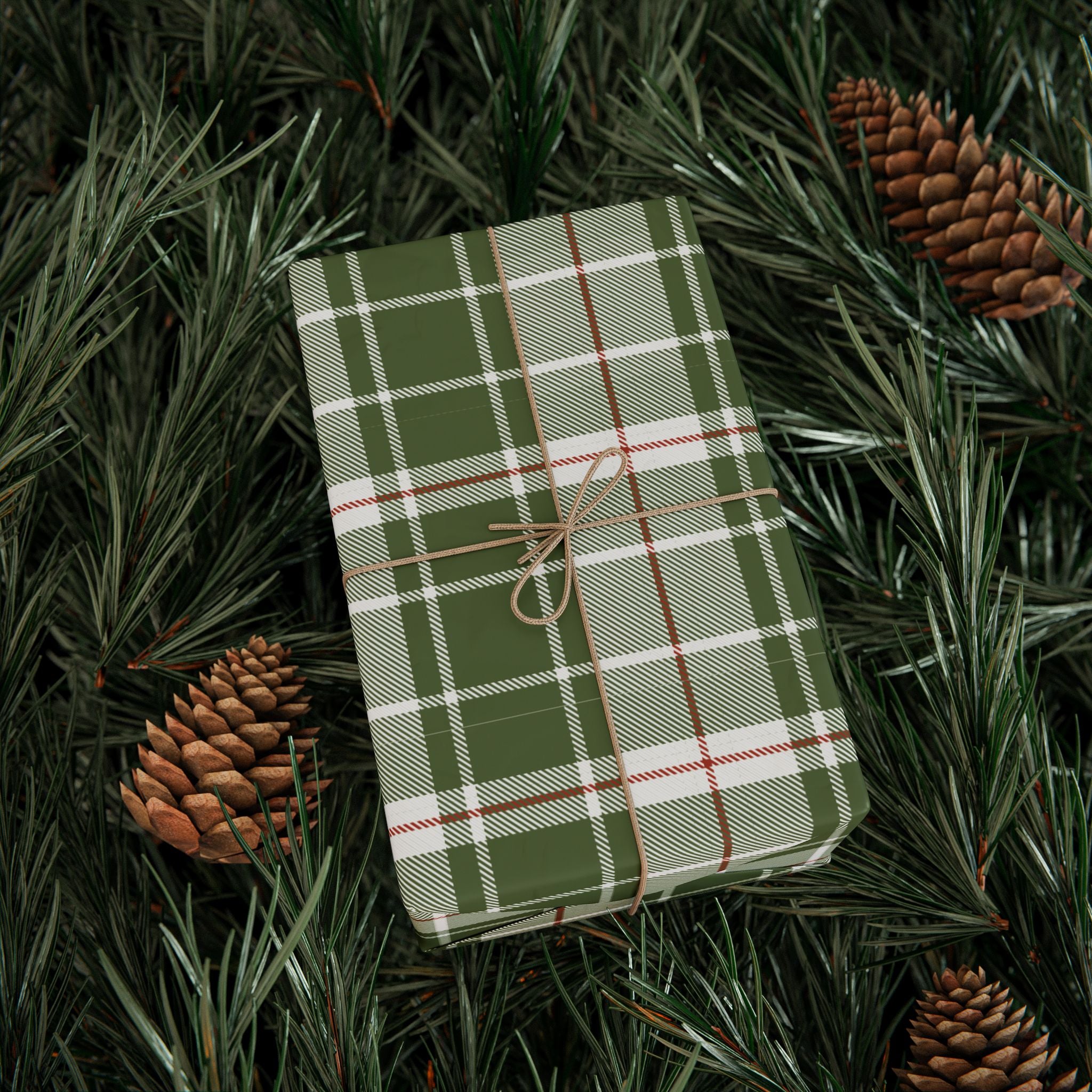 Holiday Gift Wrap:  Nick's Green Plaid Flannel