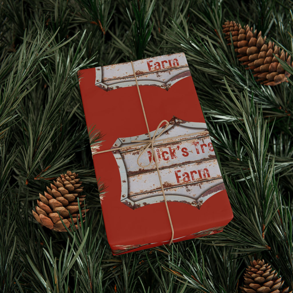 Holiday Gift Wrap:  Nick's Tree Farm Sign