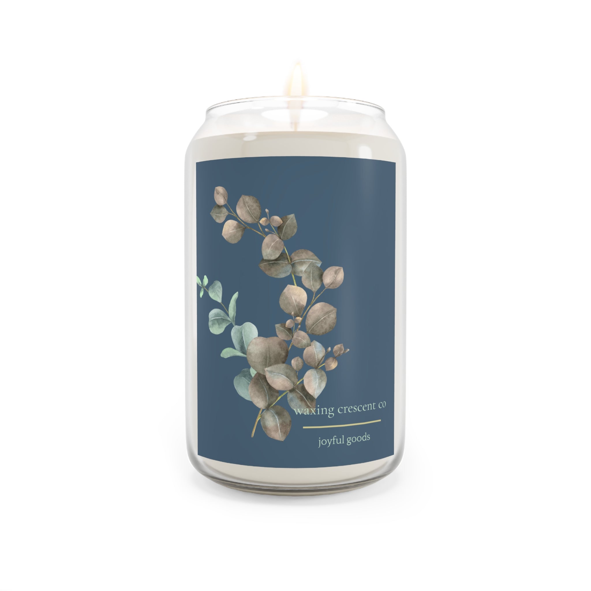 Aromatherapy Jar Candle:  Serenity in Fancy Blue