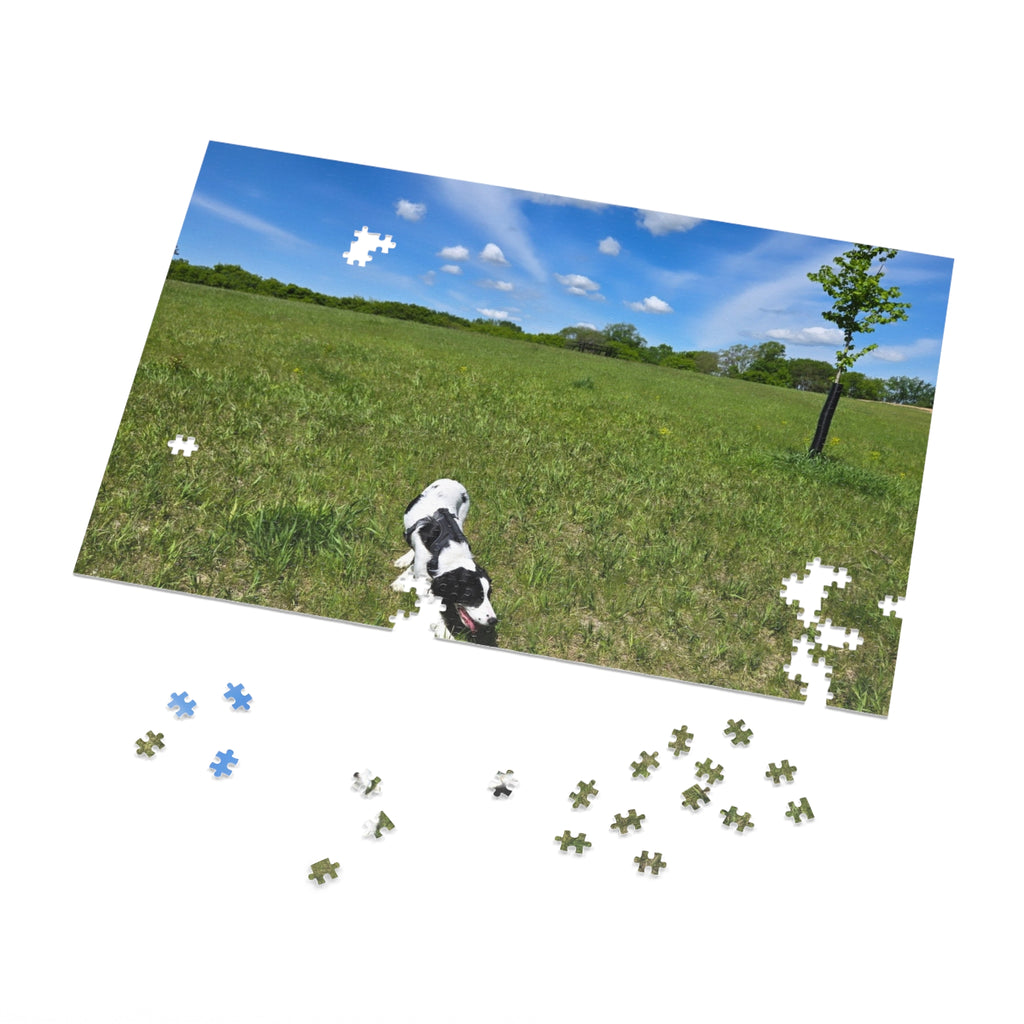 Jigsaw Puzzle with Tin:  Racing the Clouds