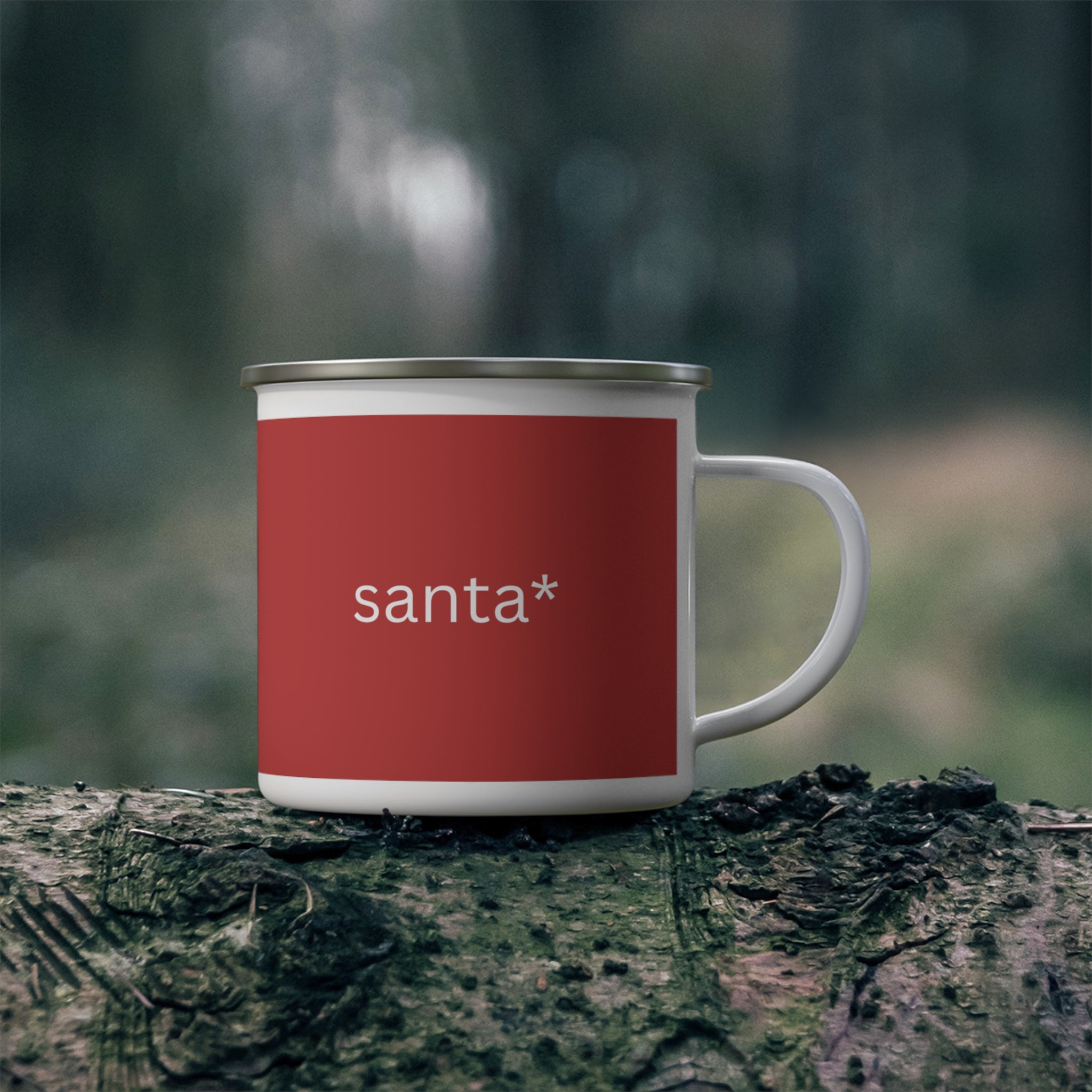 Santa's Milk Mug Red Enamel