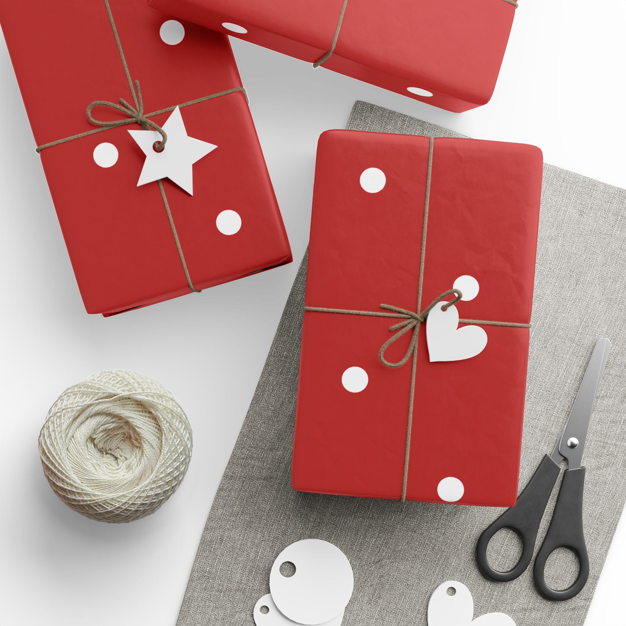 Holiday Gift Wrap:  Holly, Jolly Red Dot