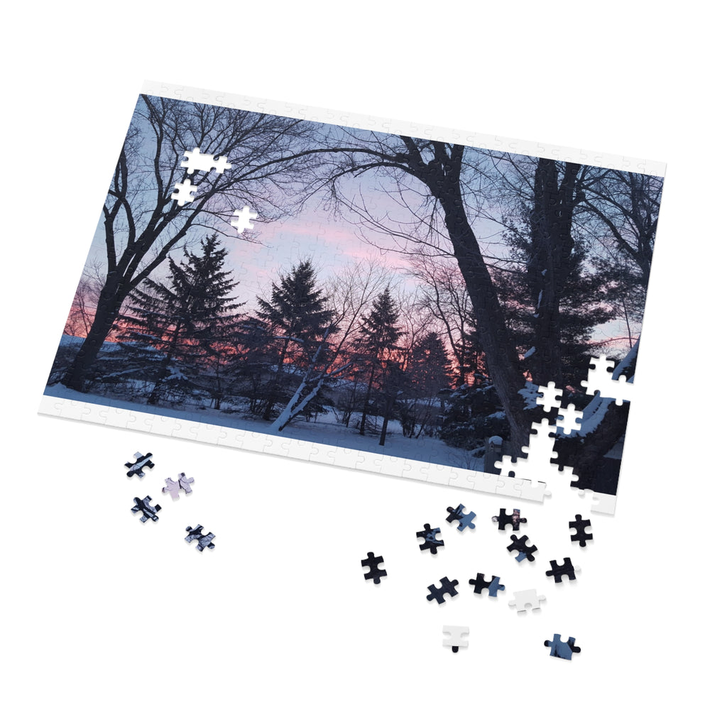 Jigsaw Puzzle with Tin:  Frosty Morning
