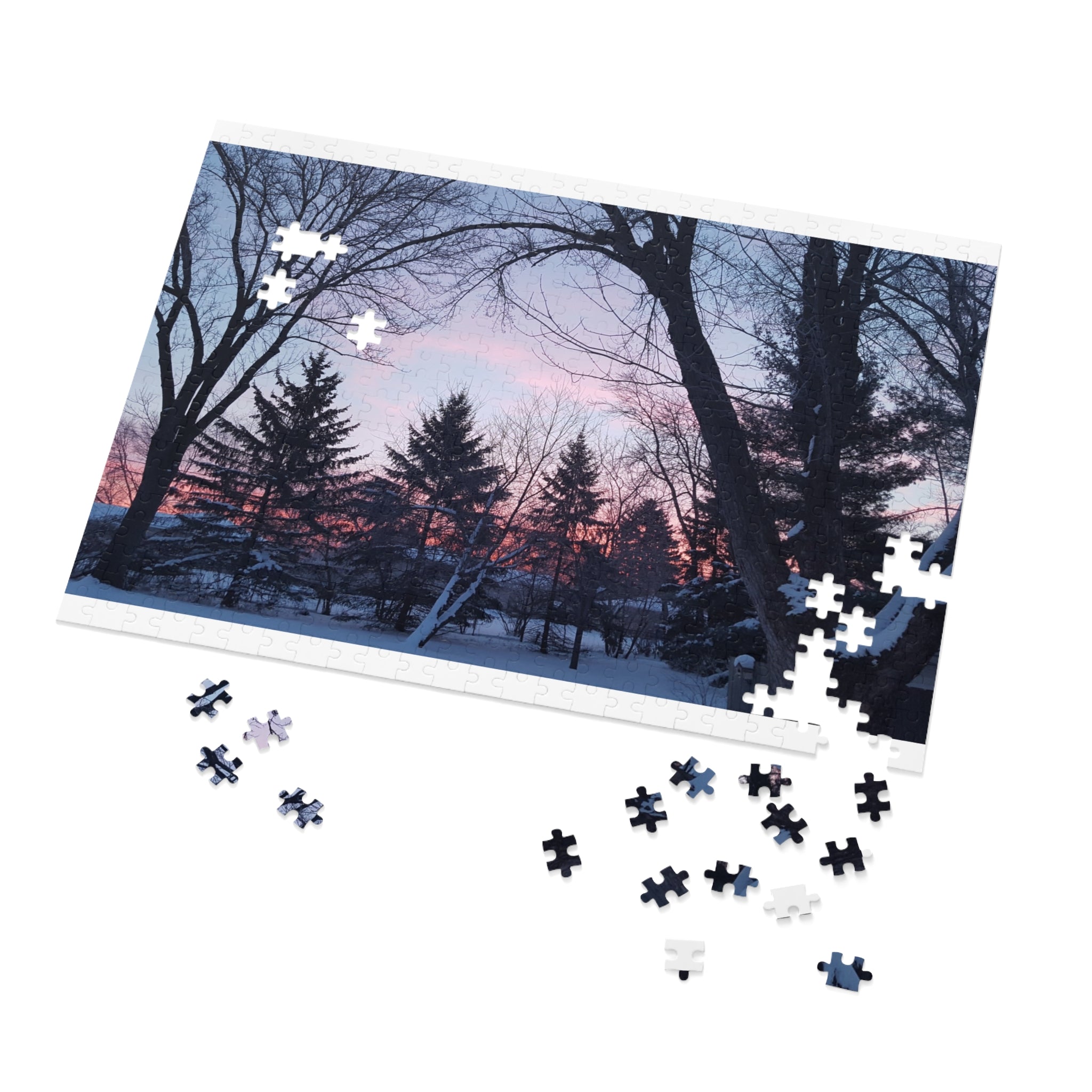 Jigsaw Puzzle with Tin:  Frosty Morning