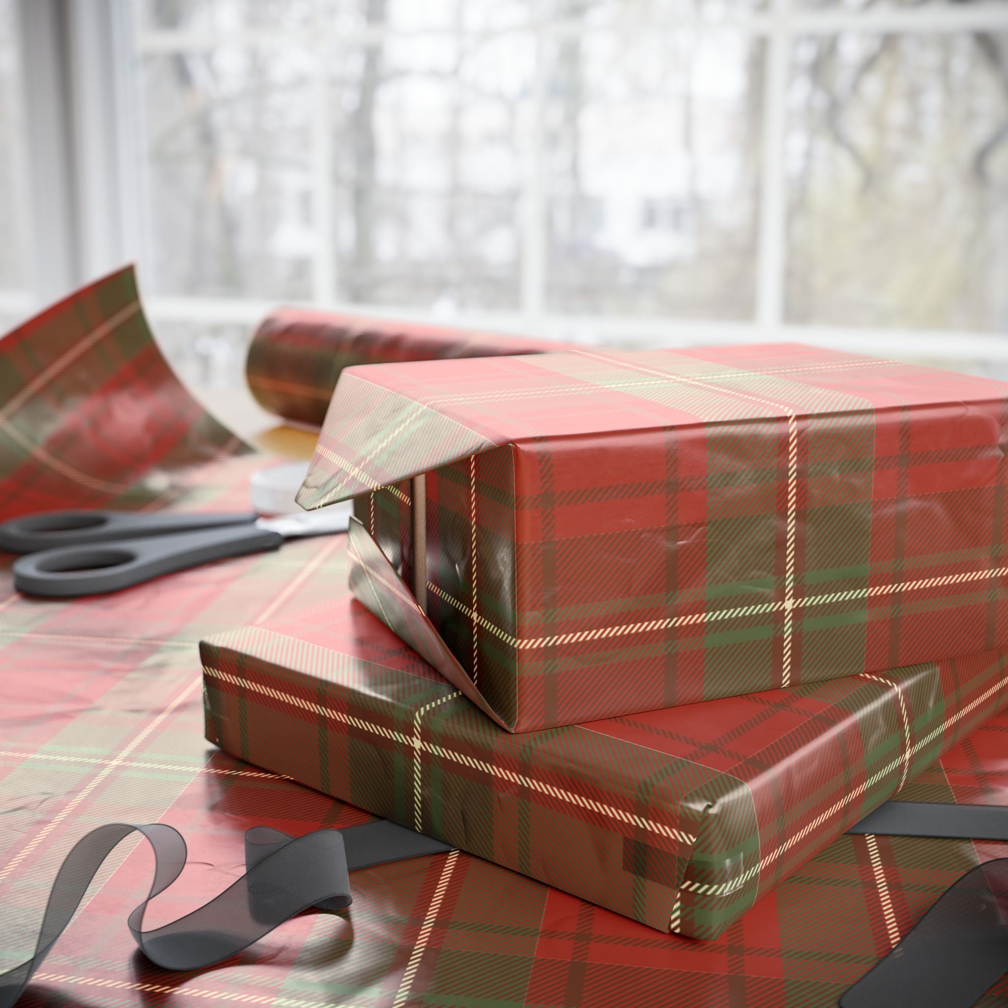 Holiday Gift Wrap:  Nick's Red Plaid Flannel