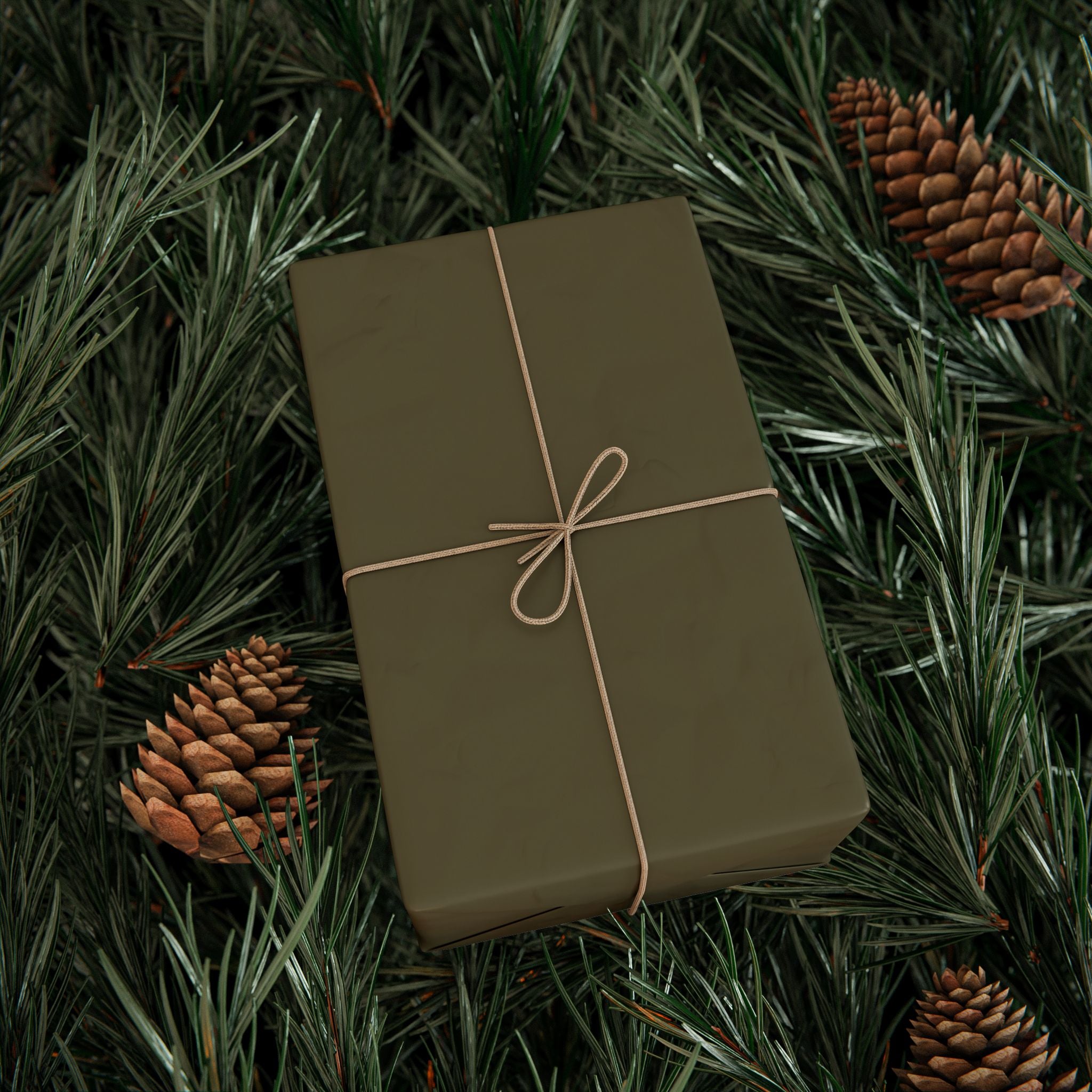 Holiday Gift Wrap:  Vintage Green Grey