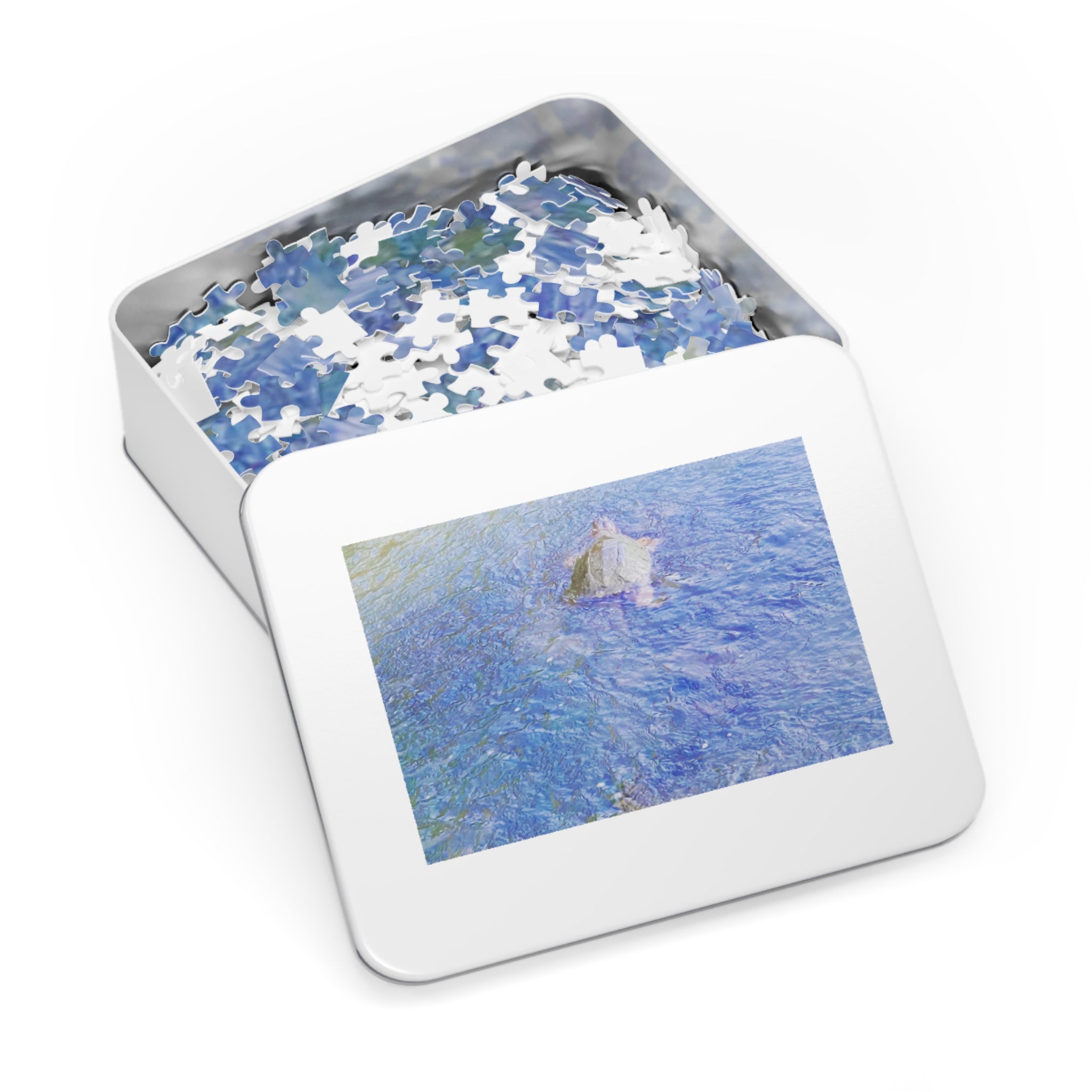 Jigsaw Puzzle with Tin:  Slow Swim