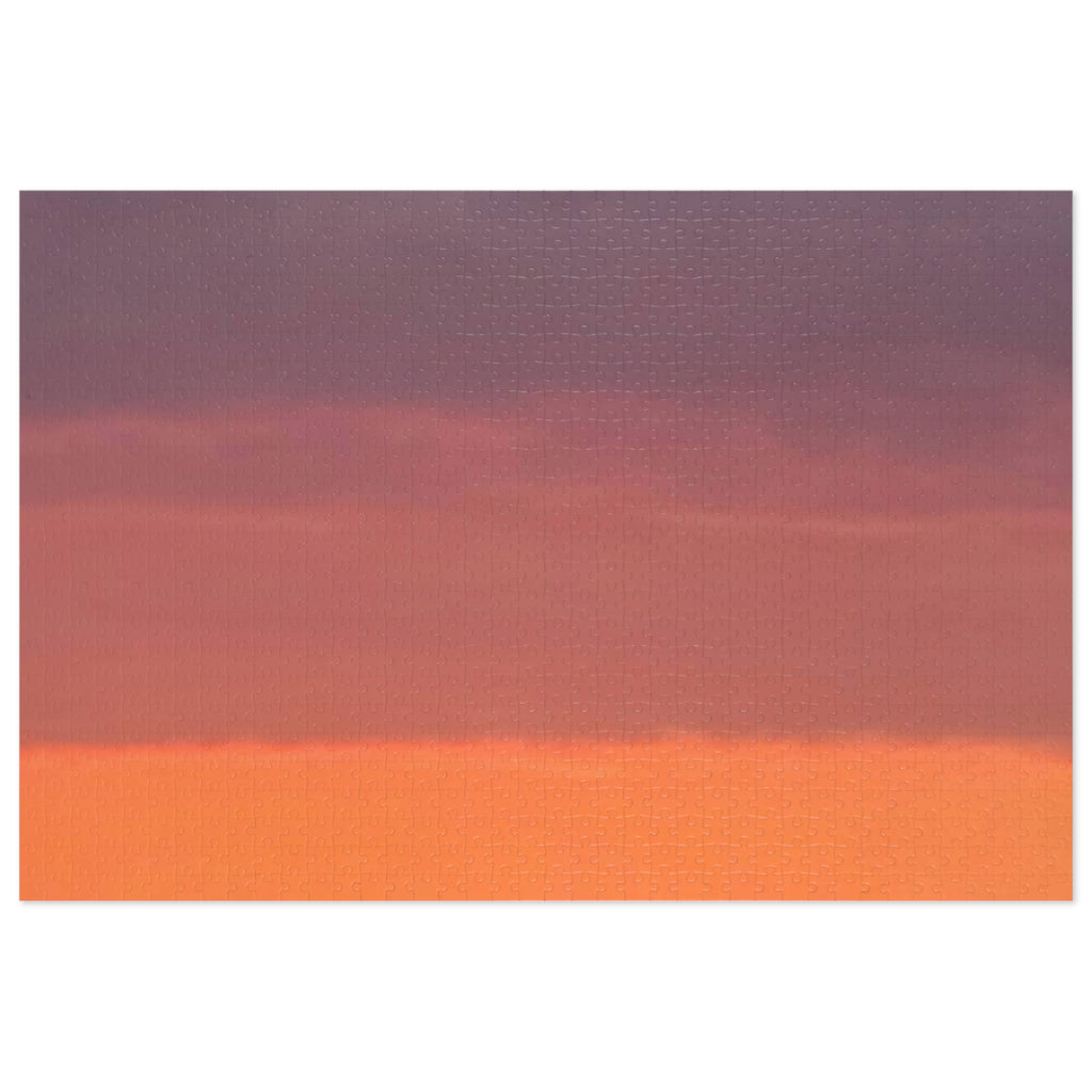 Jigsaw Puzzle with Tin:  Warm Sunset