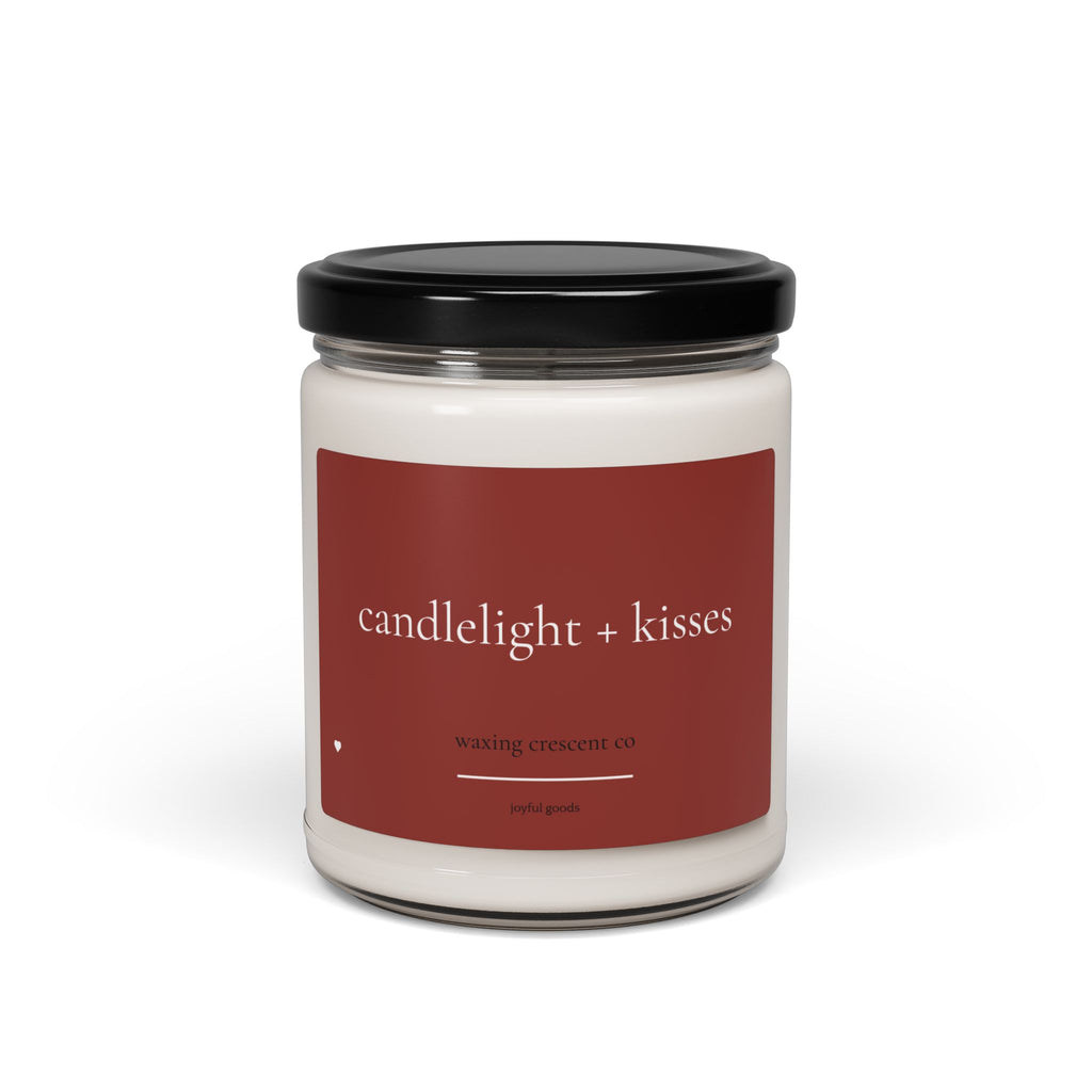 [candlelight + kisses] soy candle *red