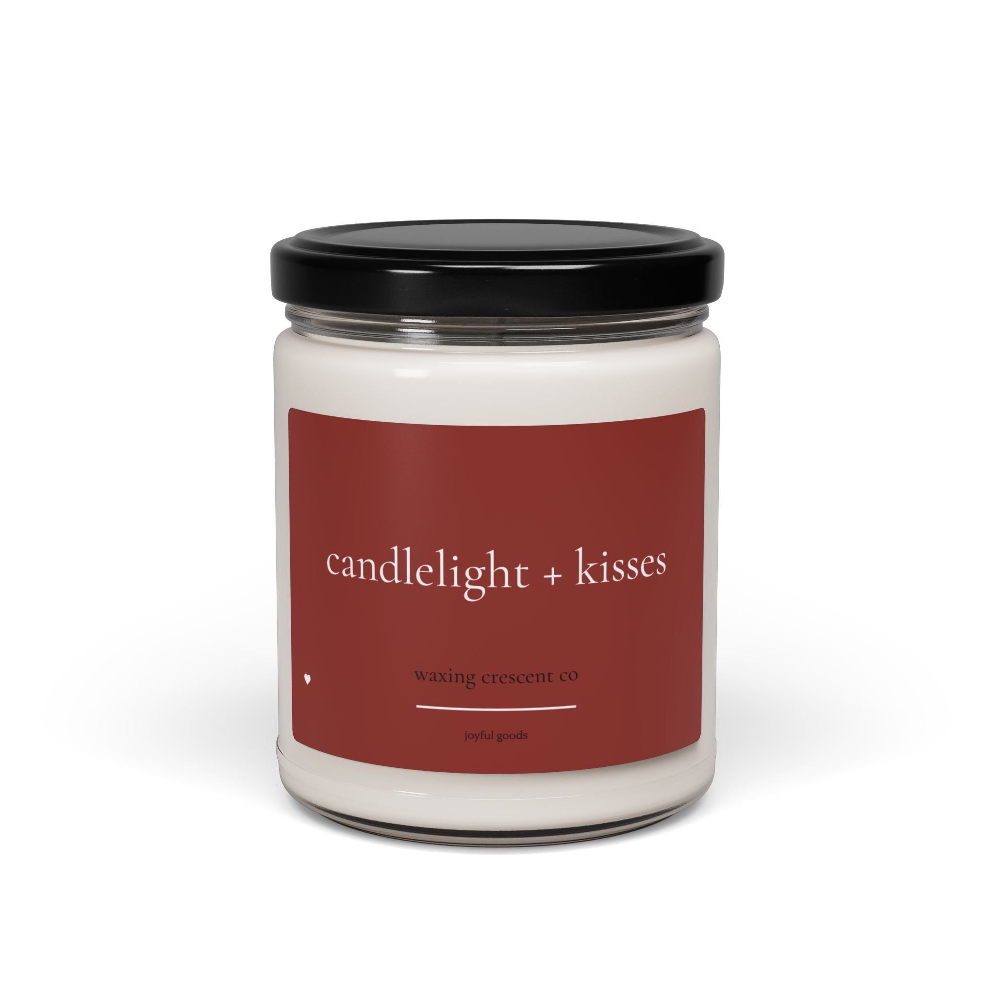 [candlelight + kisses] soy candle *red